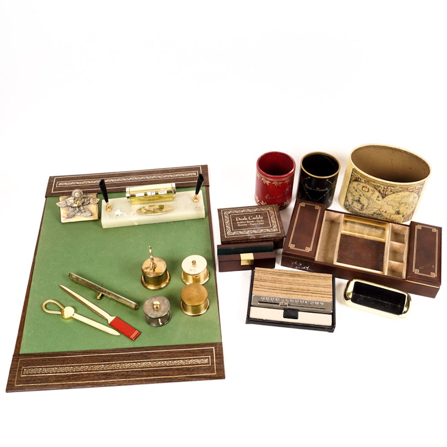 Generous Collection of Vintage Desk Accessories