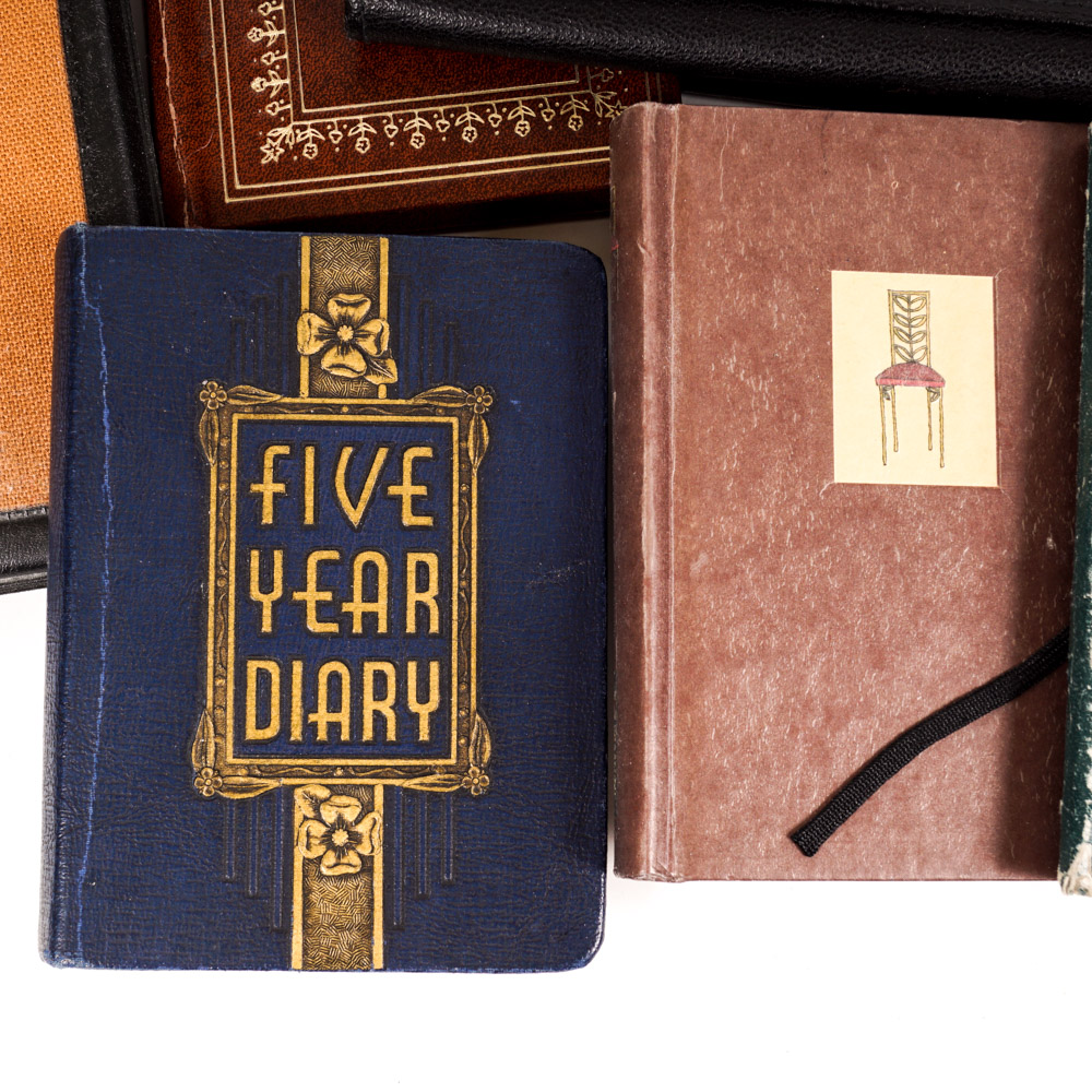 Assortment of Vintage Blank Books, Diaries and Record Books