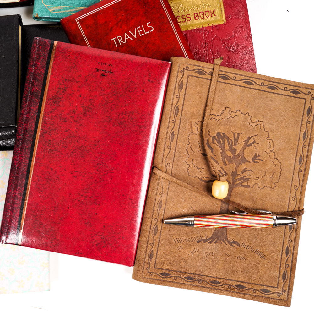 Assortment of Vintage Blank Books, Diaries and Record Books