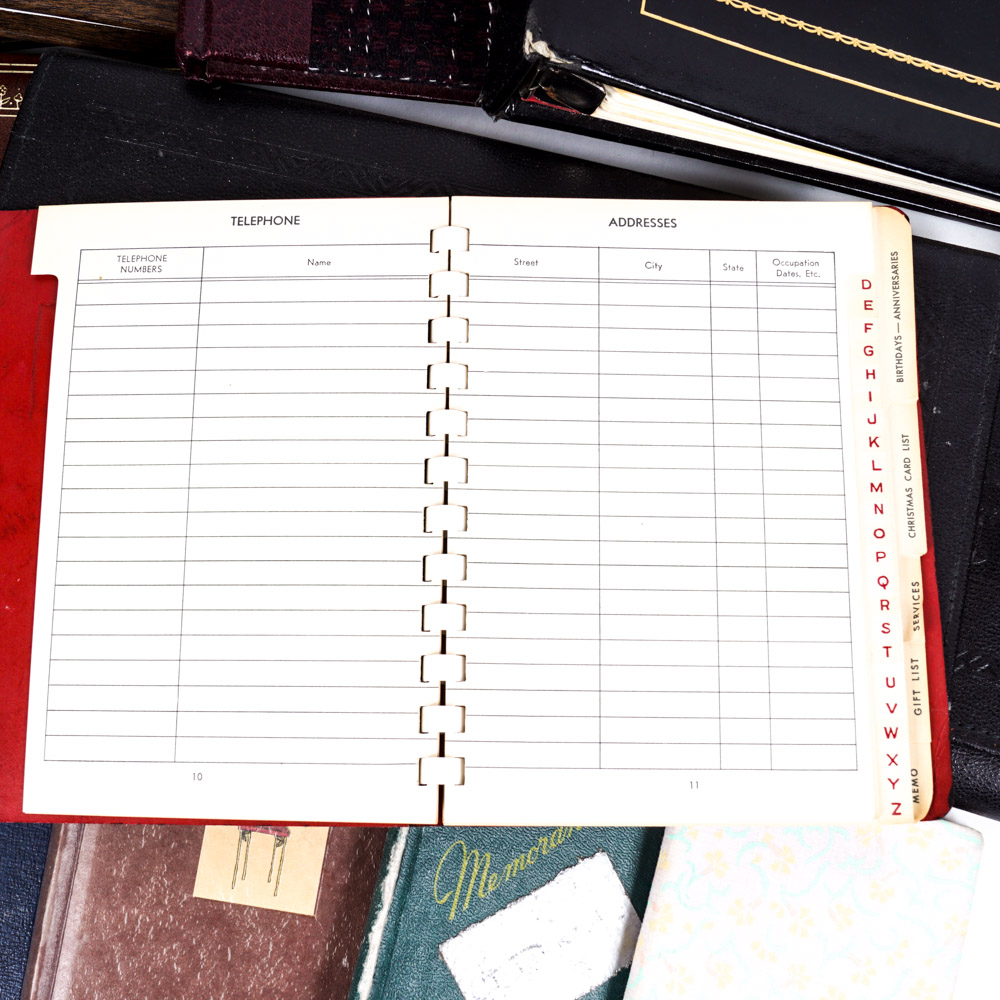 Assortment of Vintage Blank Books, Diaries and Record Books