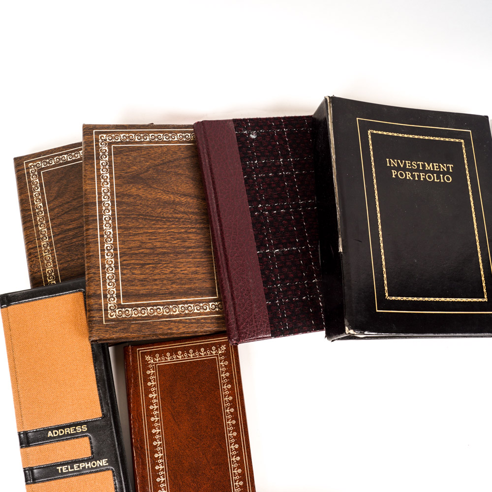 Assortment of Vintage Blank Books, Diaries and Record Books