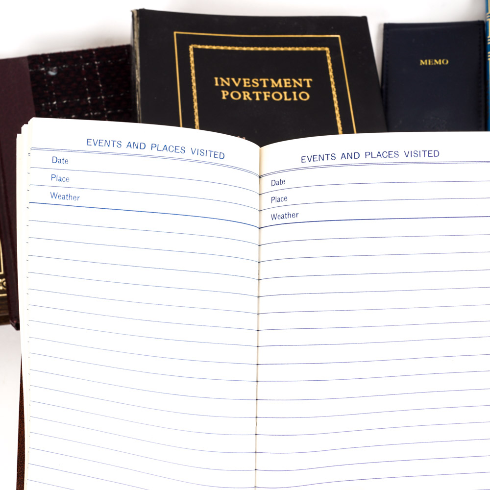 Assortment of Vintage Blank Books, Diaries and Record Books