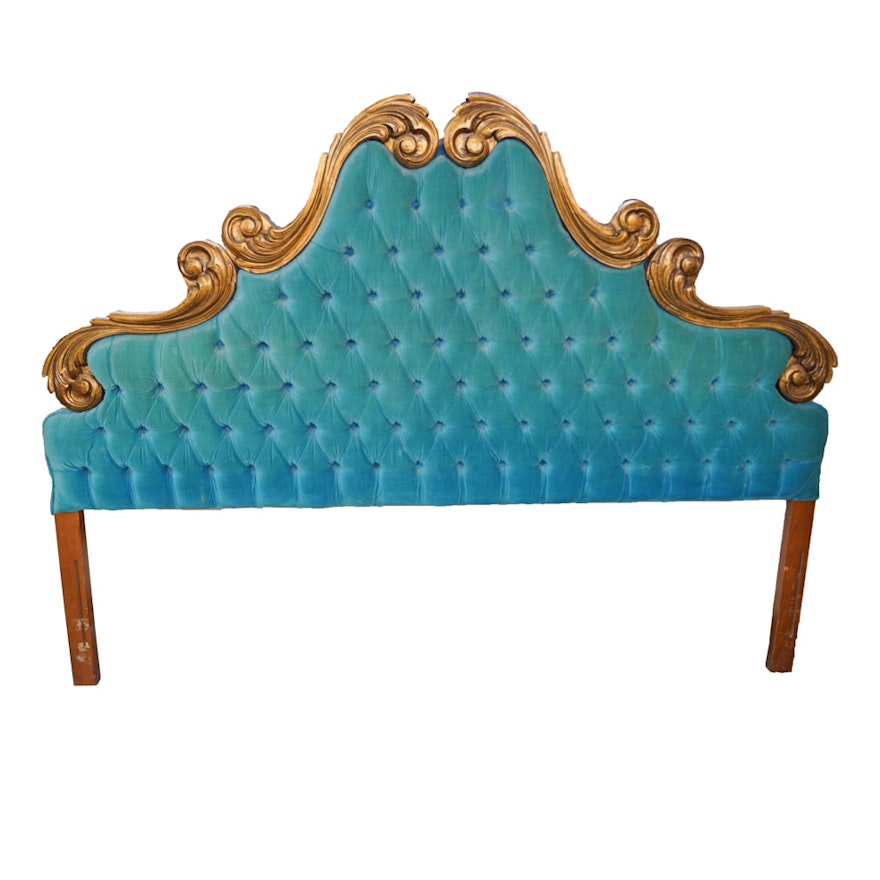 Vintage Velvet Button-Tufted Headboard