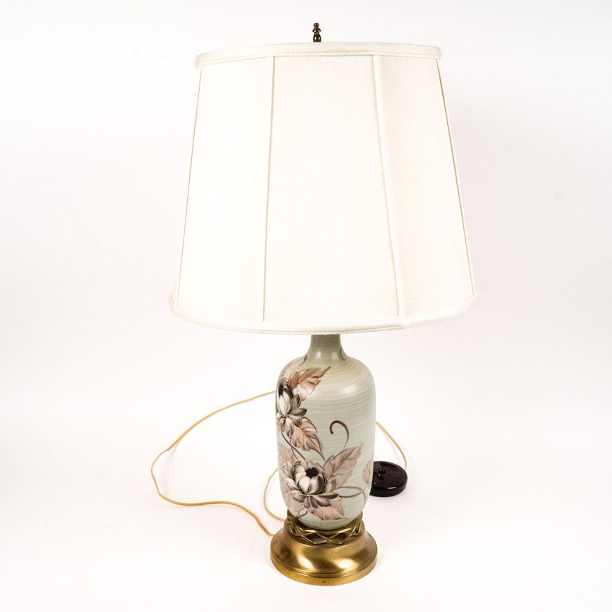 Vintage Handpainted Ceramic Lamp