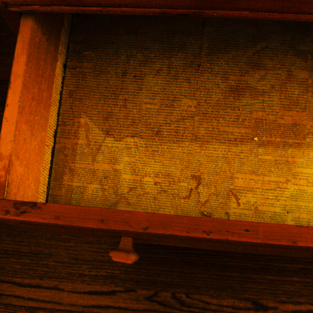 Antique Pine Two-Drawer Mule Chest