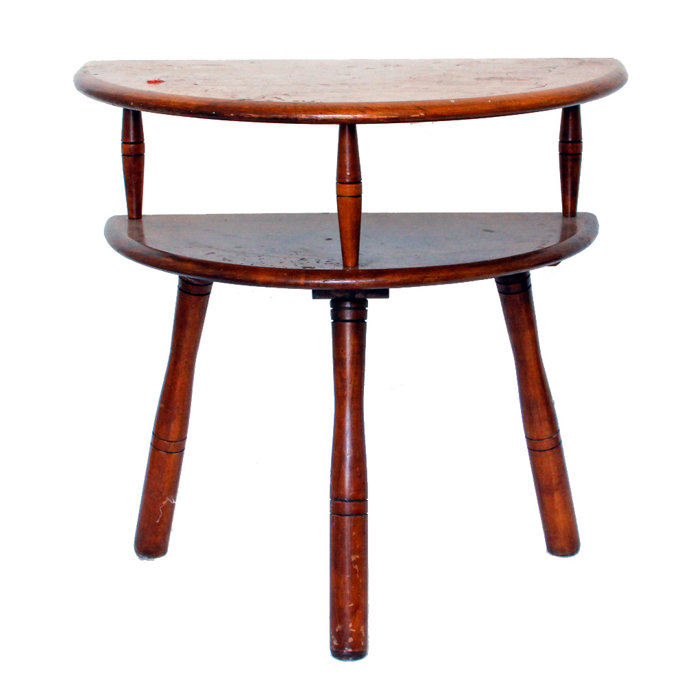American Maple Demilune Side Table