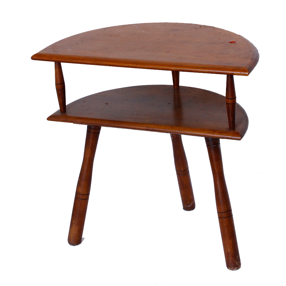 American Maple Demilune Side Table