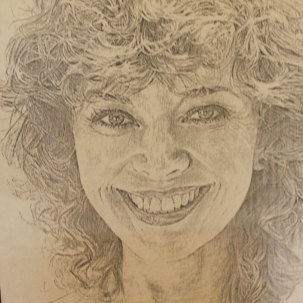 Jim Nelson Pencil Drawing on Paper of Actress Patricia Harty