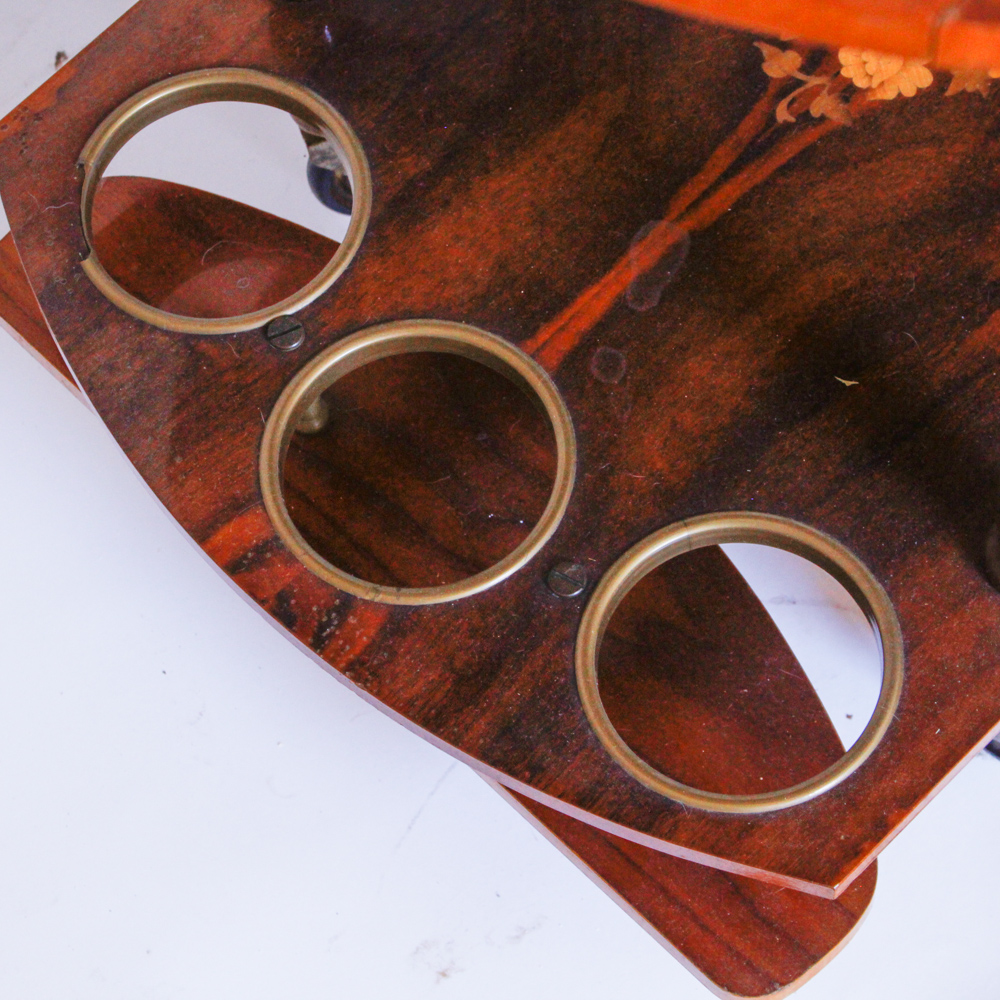 Vintage Italian-Style Marquetry Wine Trolley