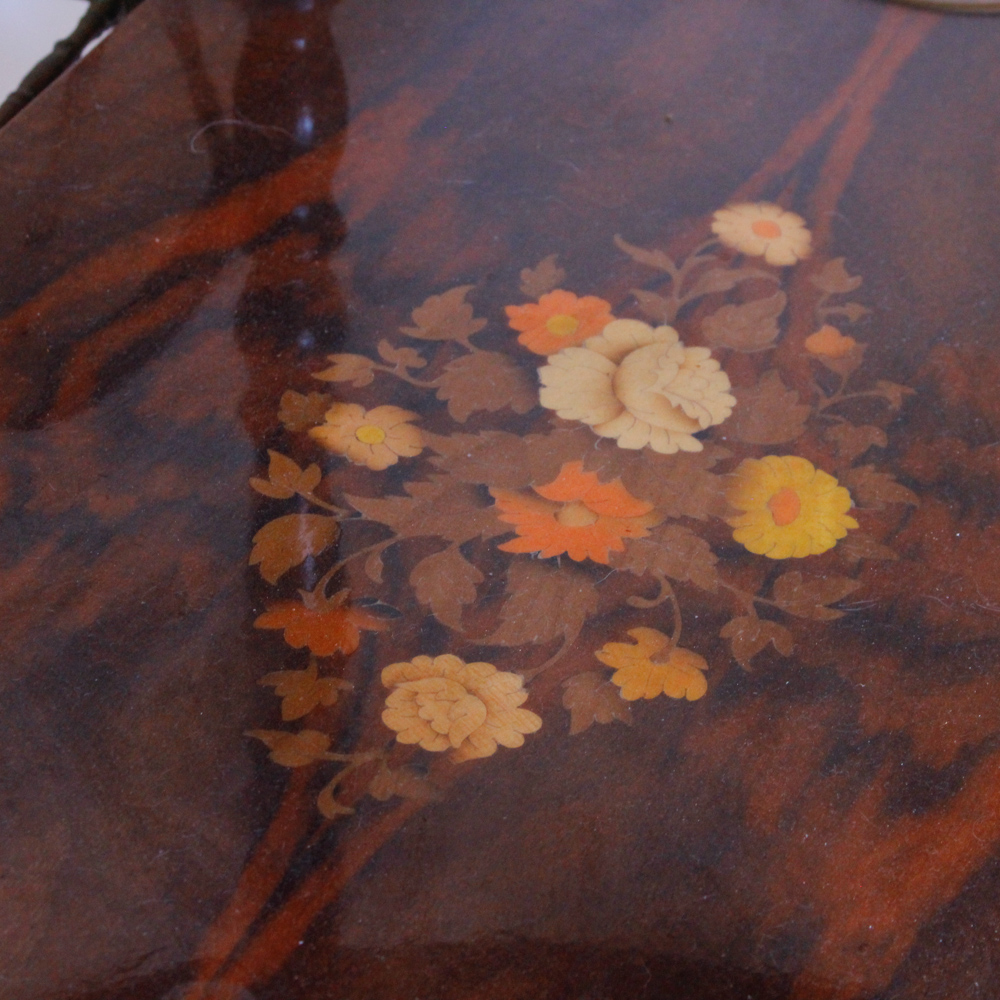 Vintage Italian-Style Marquetry Wine Trolley