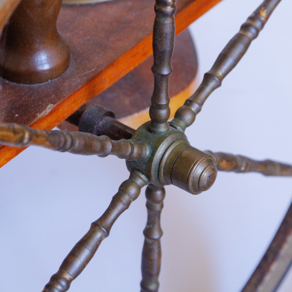 Vintage Italian-Style Marquetry Wine Trolley
