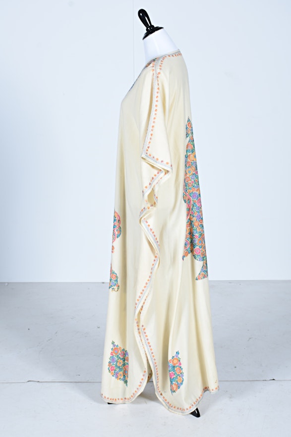 Vintage Hand Embroidered Wool Kaftan by Ahmed Rashid & Co. | EBTH