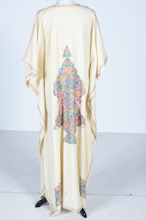 Vintage Hand Embroidered Wool Kaftan by Ahmed Rashid & Co. | EBTH
