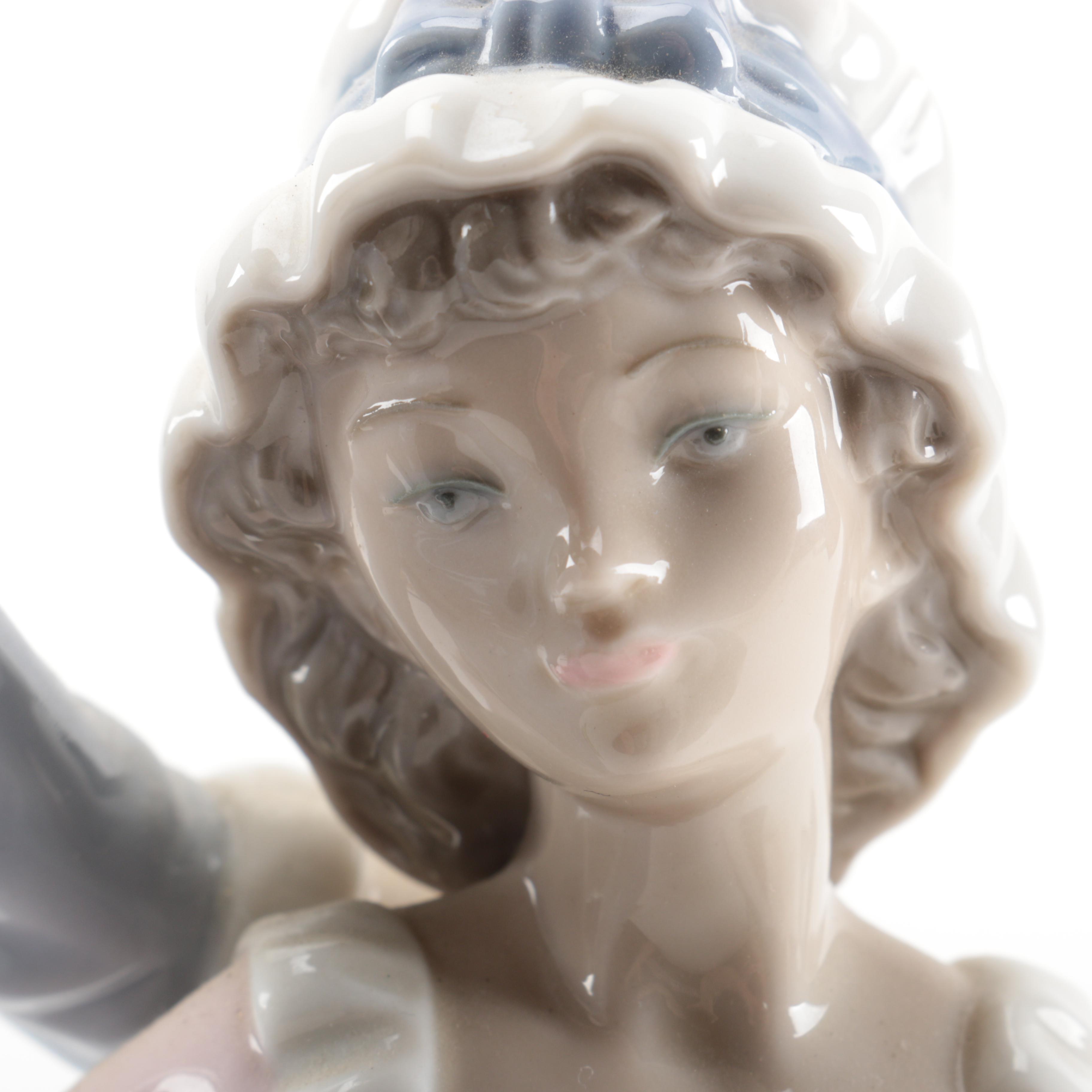 Lladró "Sisters With Flowers" Porcelain Figurine