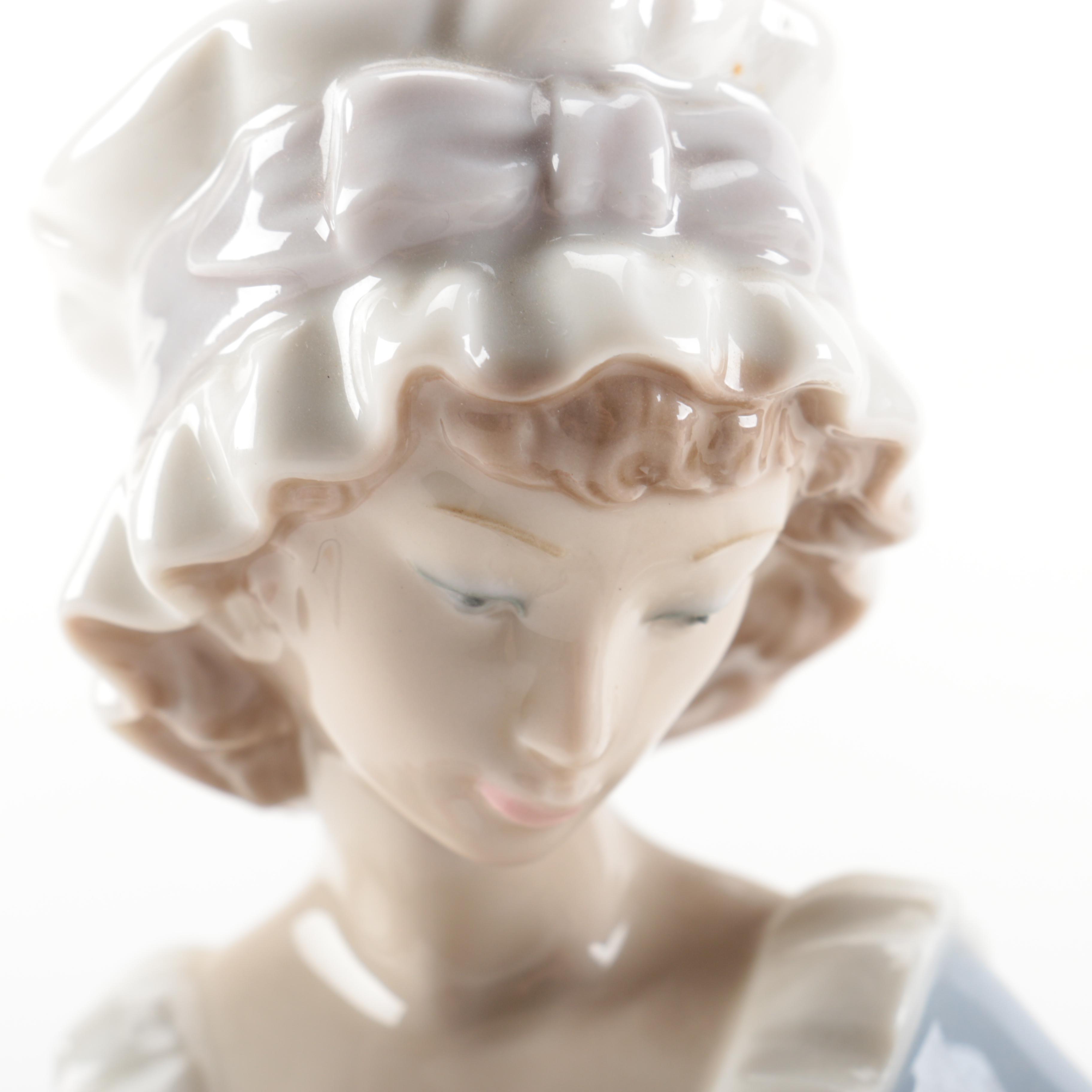 Lladró "Sisters With Flowers" Porcelain Figurine