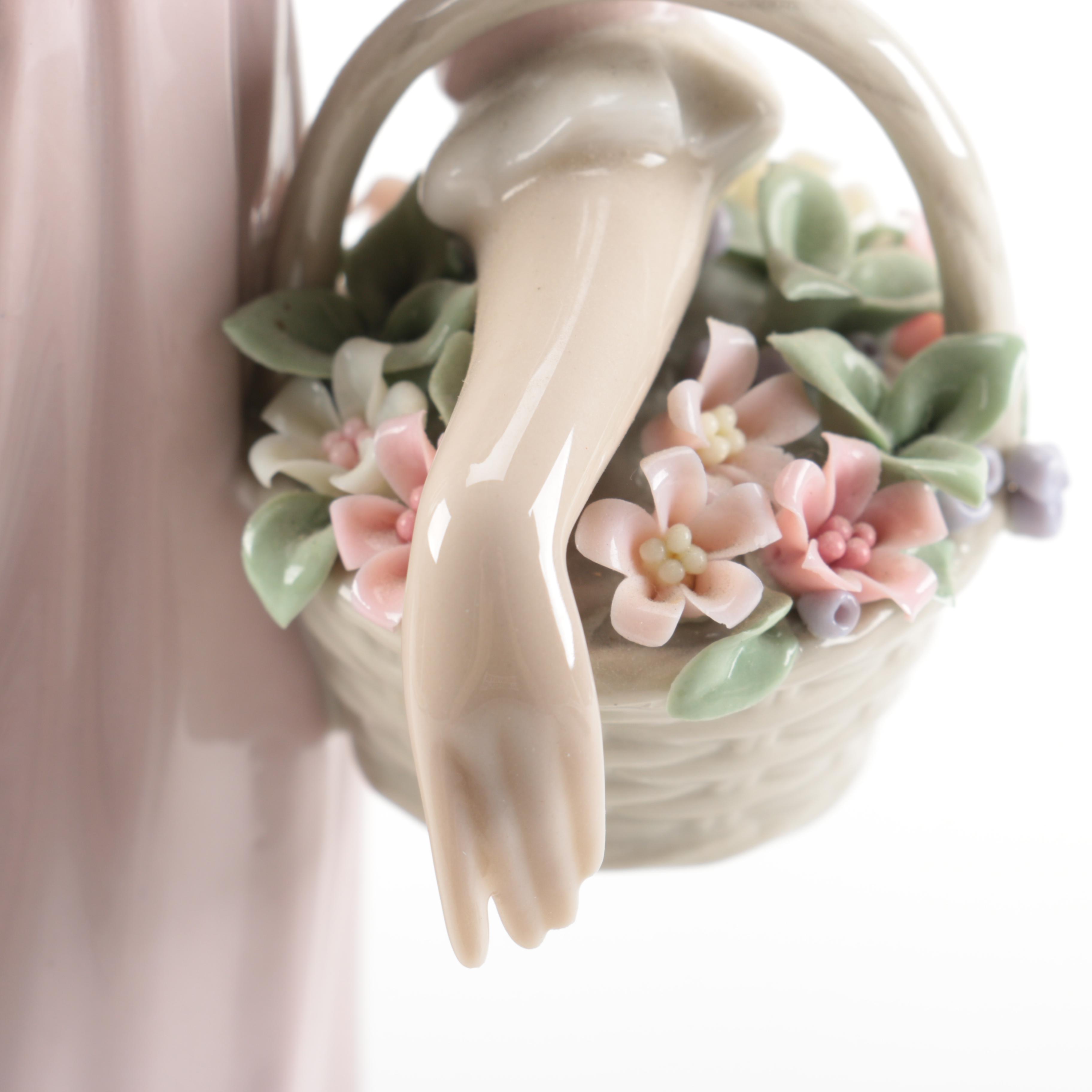 Lladró "Sisters With Flowers" Porcelain Figurine