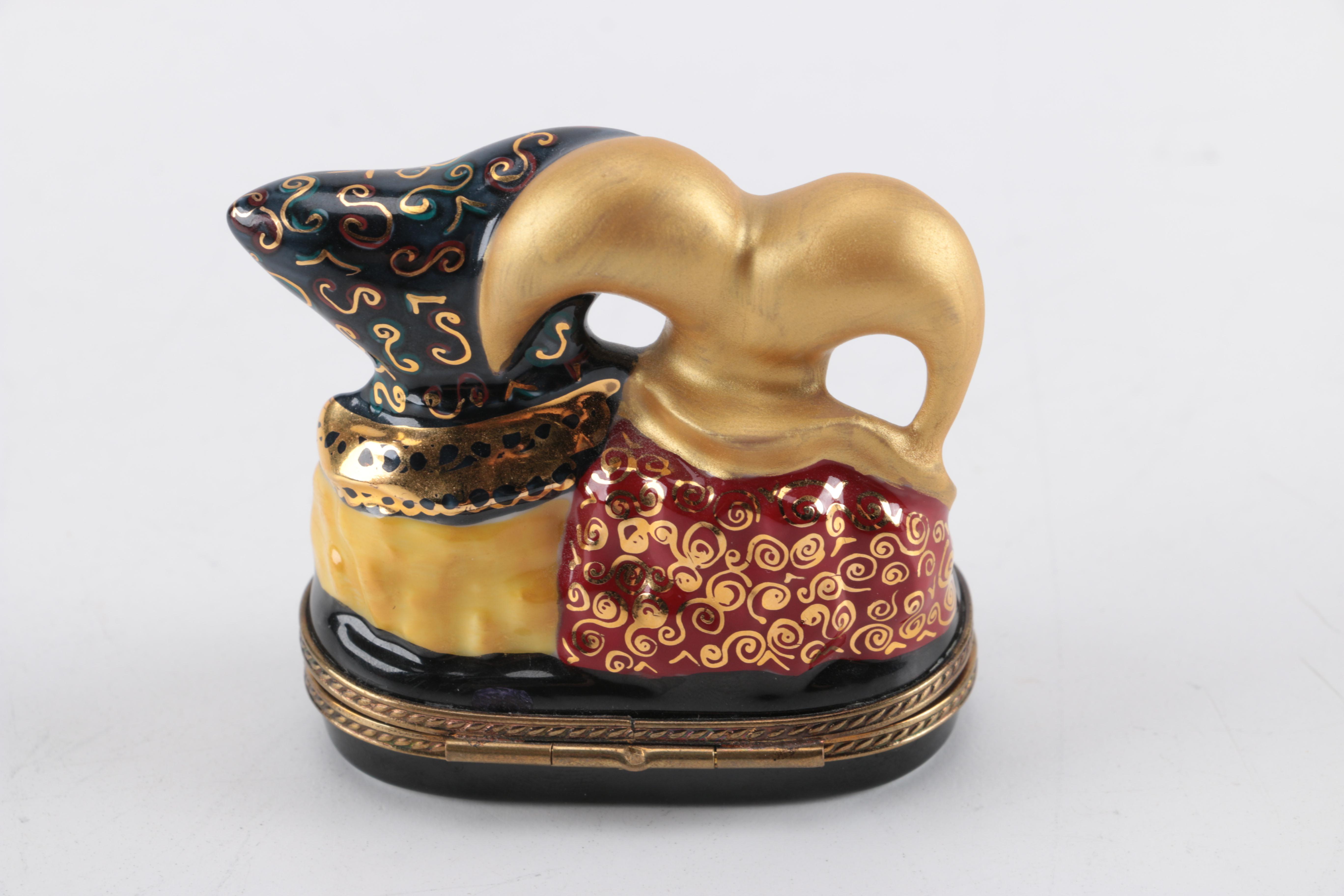 Rochard Limoges "Le Carnaval de Venise" Porcelain Box
