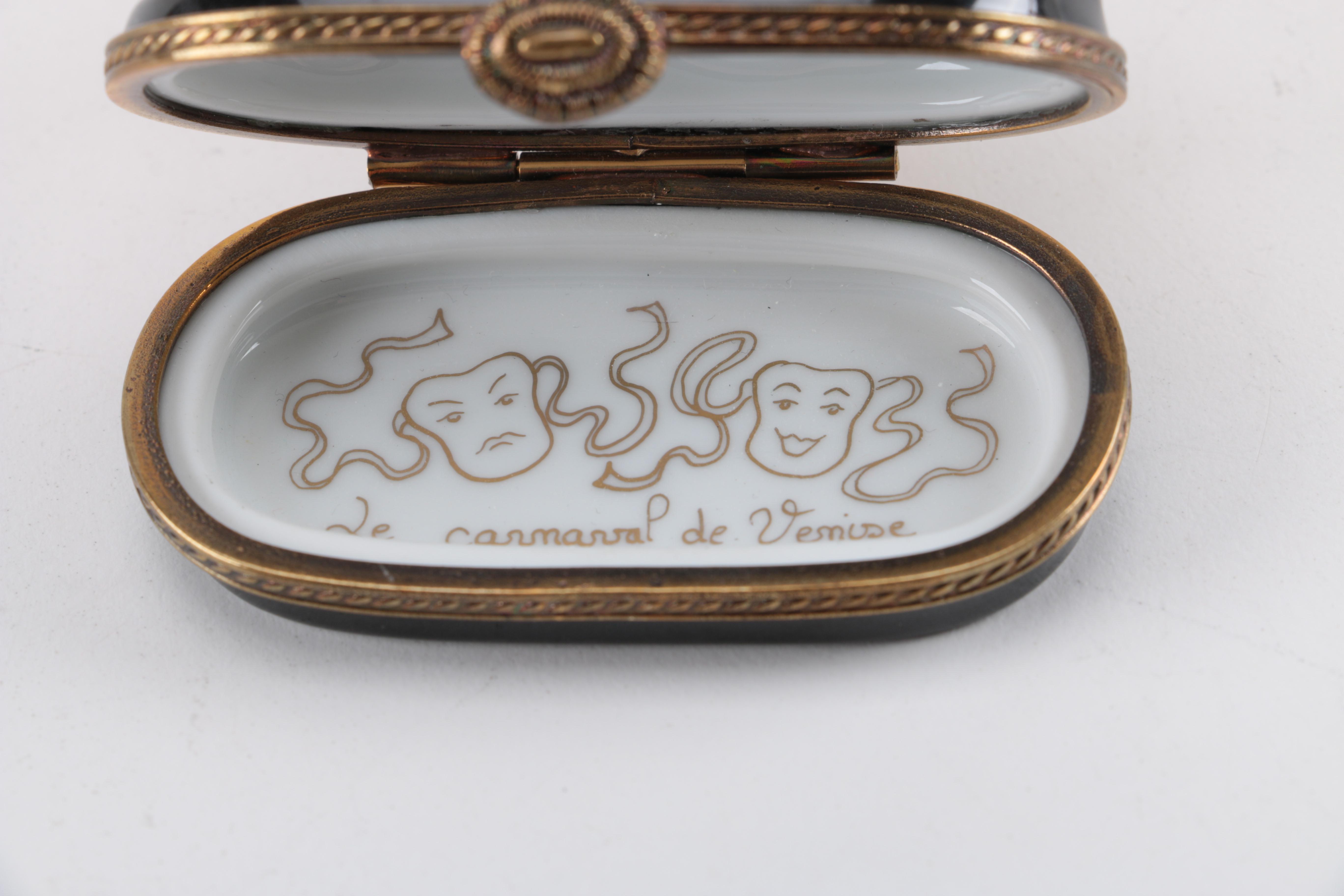 Rochard Limoges "Le Carnaval de Venise" Porcelain Box