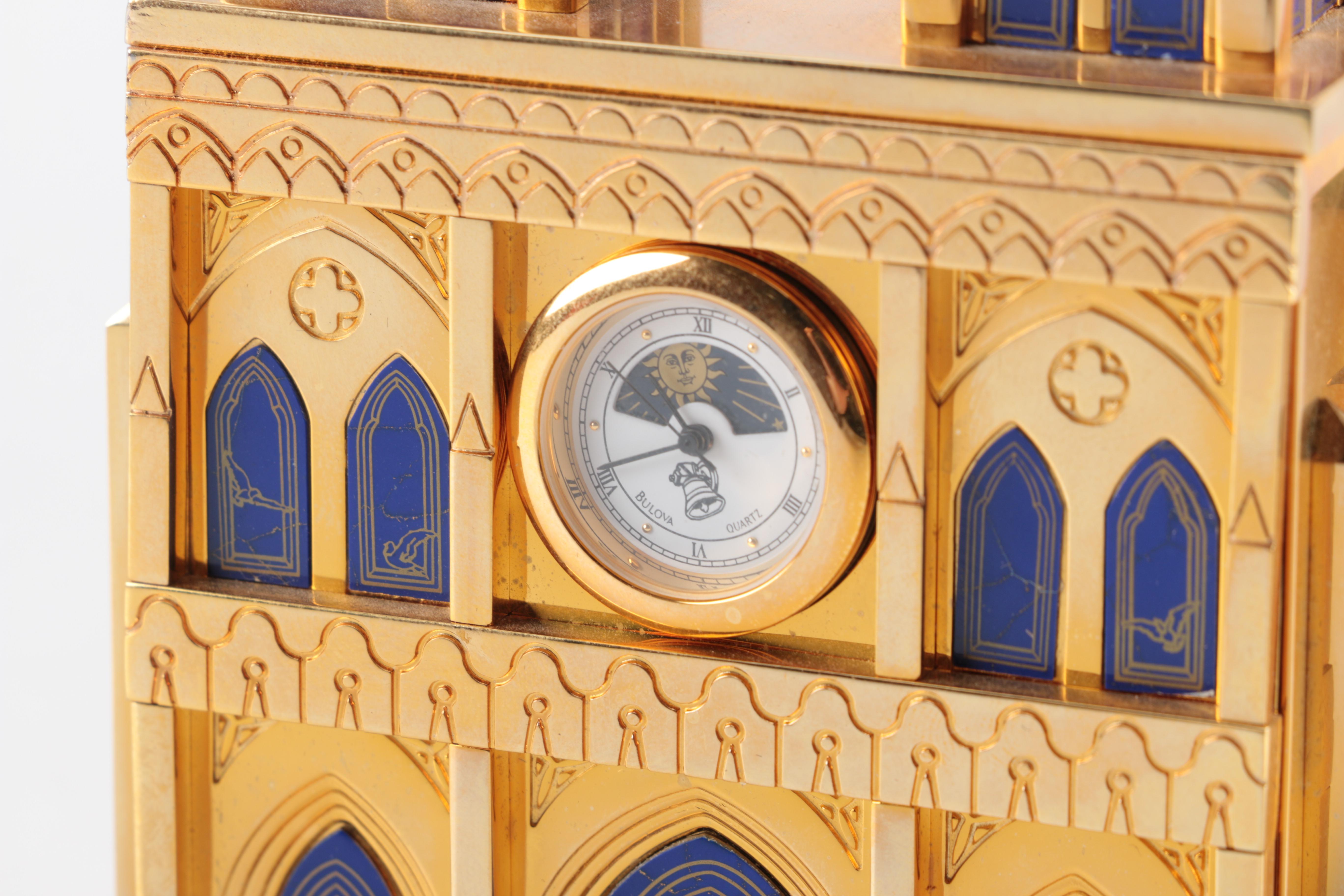 Disney "Hunchback of Notre Dame" Limited Edition Miniature Bulova Clock and Music Box