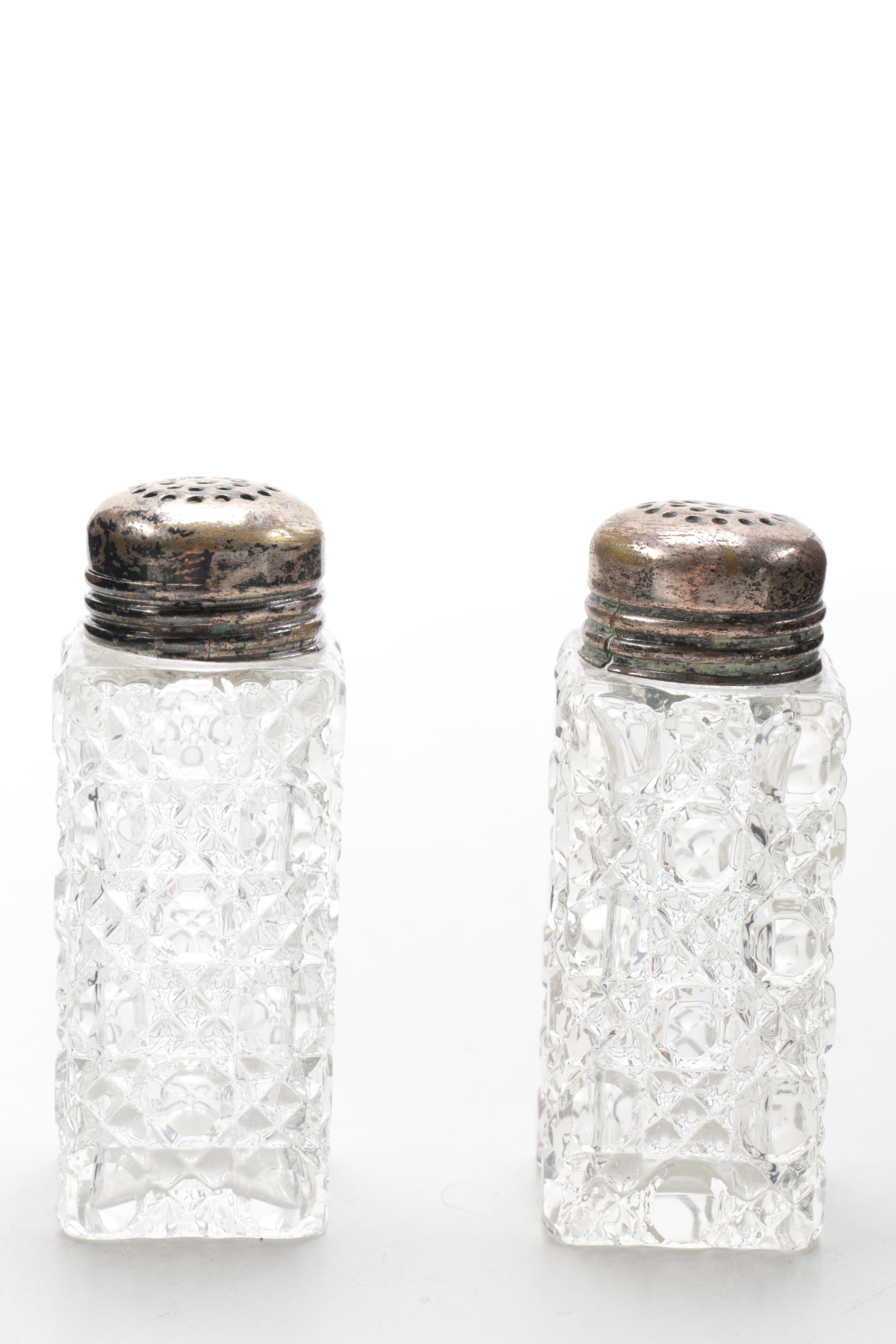 Thomas Otley & Sons Silver Plate Hot Water Pot and Silver Plate Cruet Set