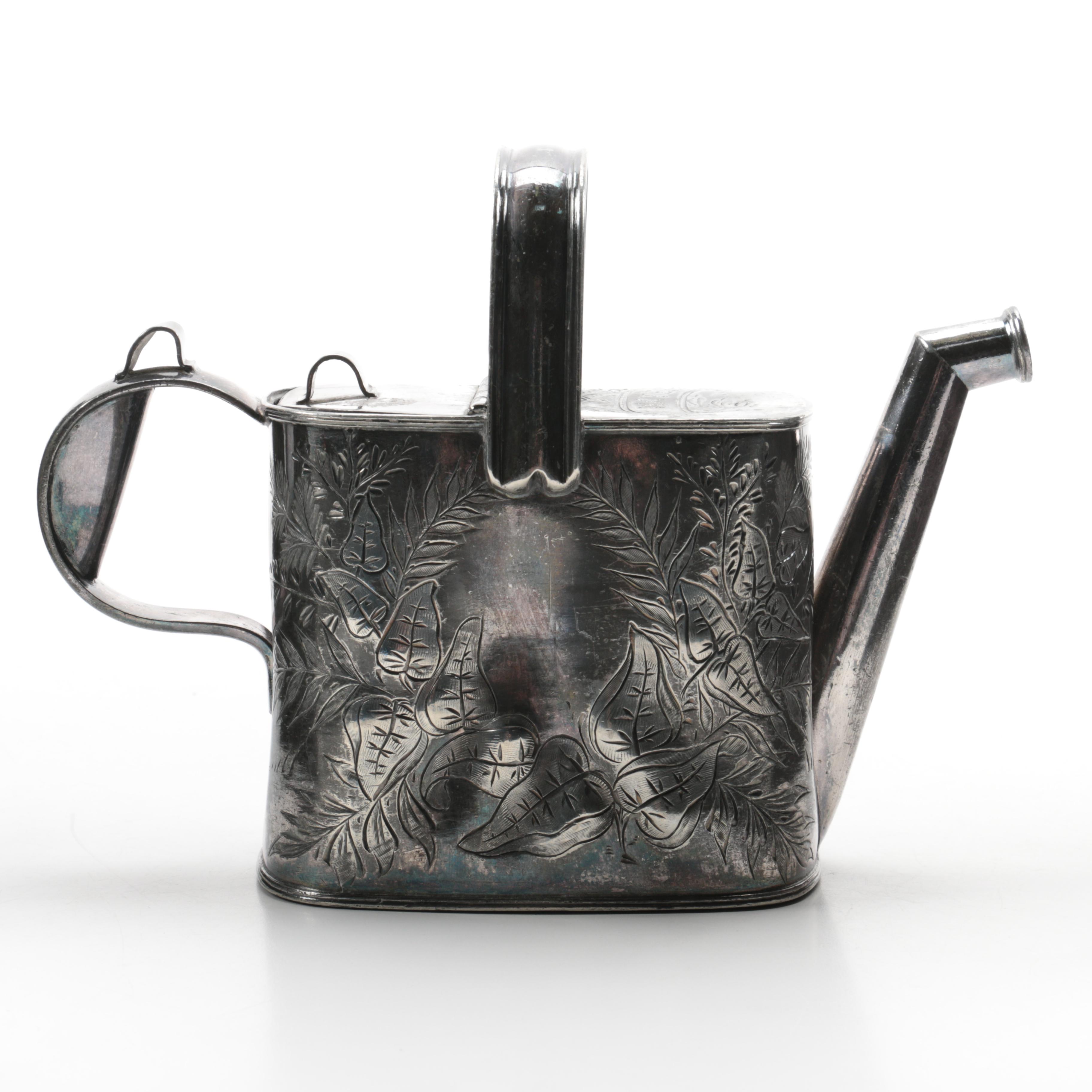 Thomas Otley & Sons Silver Plate Hot Water Pot and Silver Plate Cruet Set