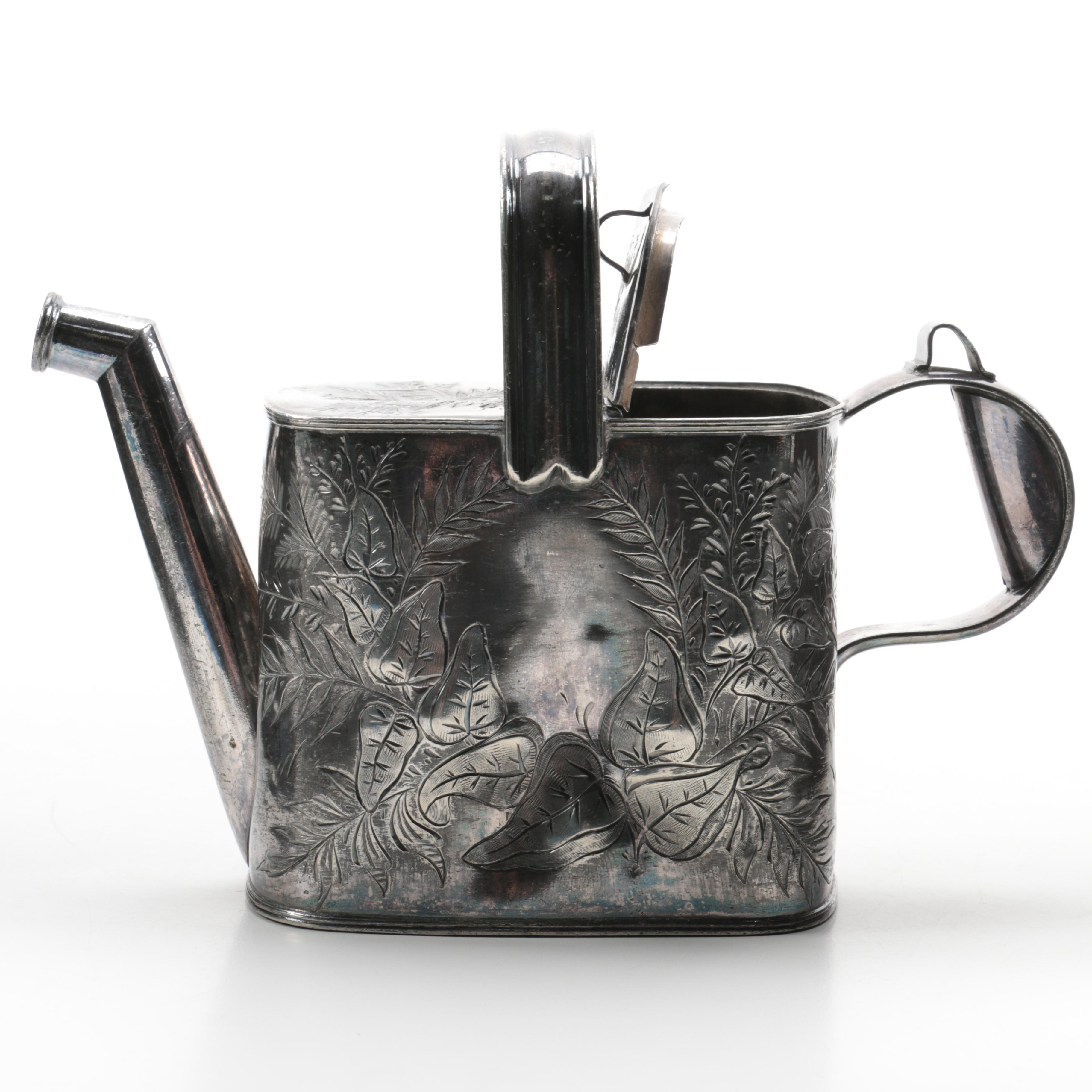 Thomas Otley & Sons Silver Plate Hot Water Pot and Silver Plate Cruet Set