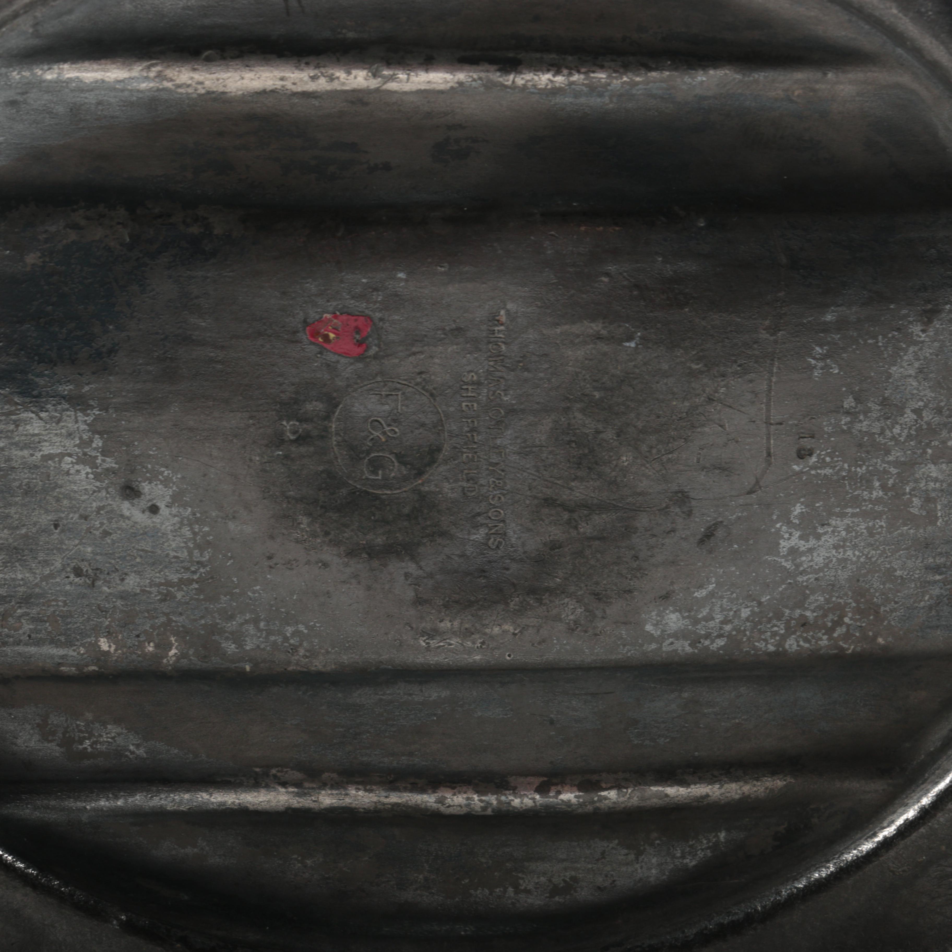 Thomas Otley & Sons Silver Plate Hot Water Pot and Silver Plate Cruet Set