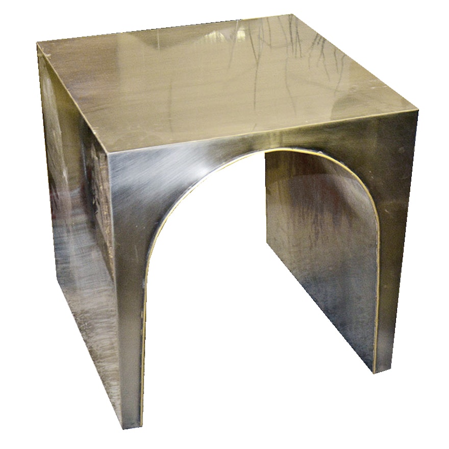 Contemporary Aluminum Arch Side Table