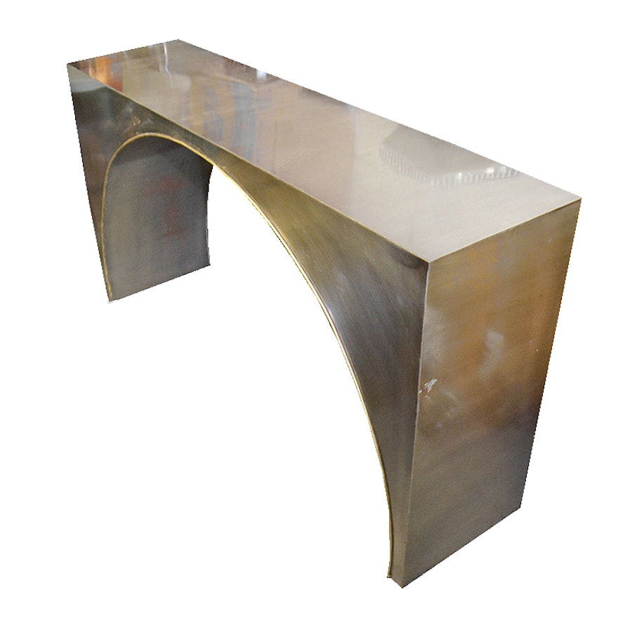 Contemporary Aluminum Arch Console Table