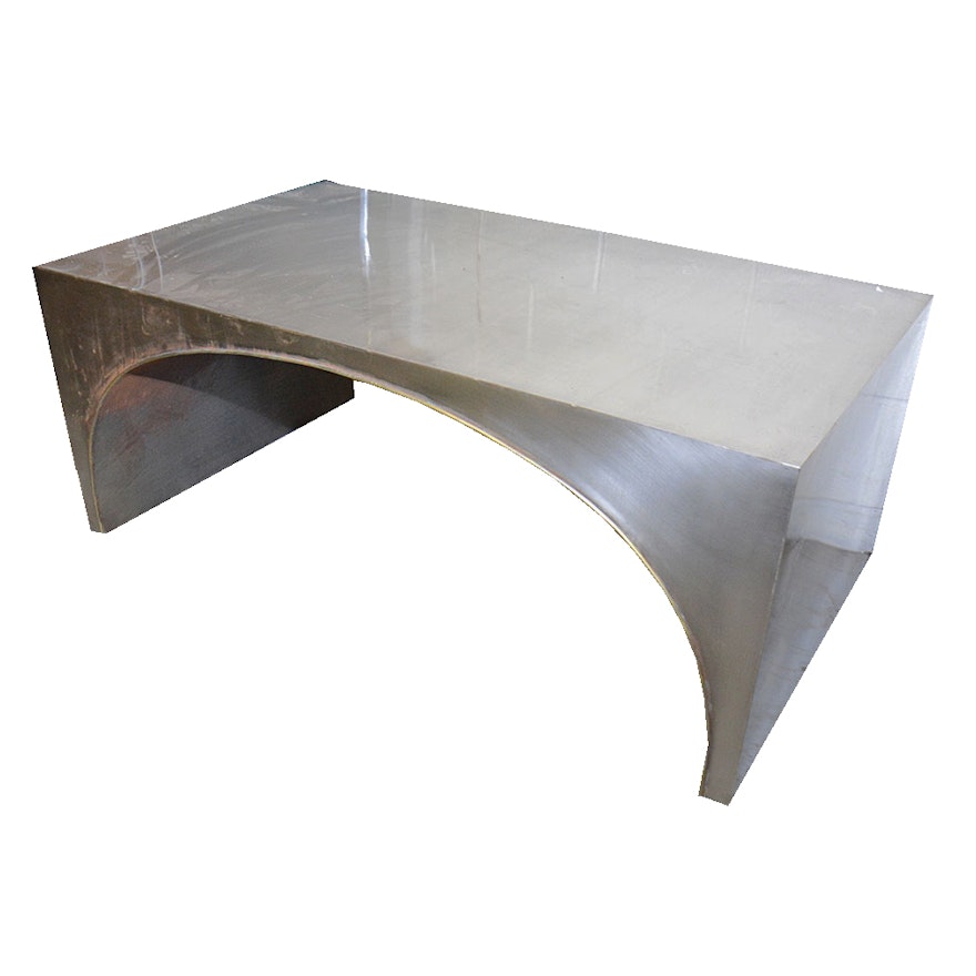 Contemporary Aluminum Arch Coffee Table
