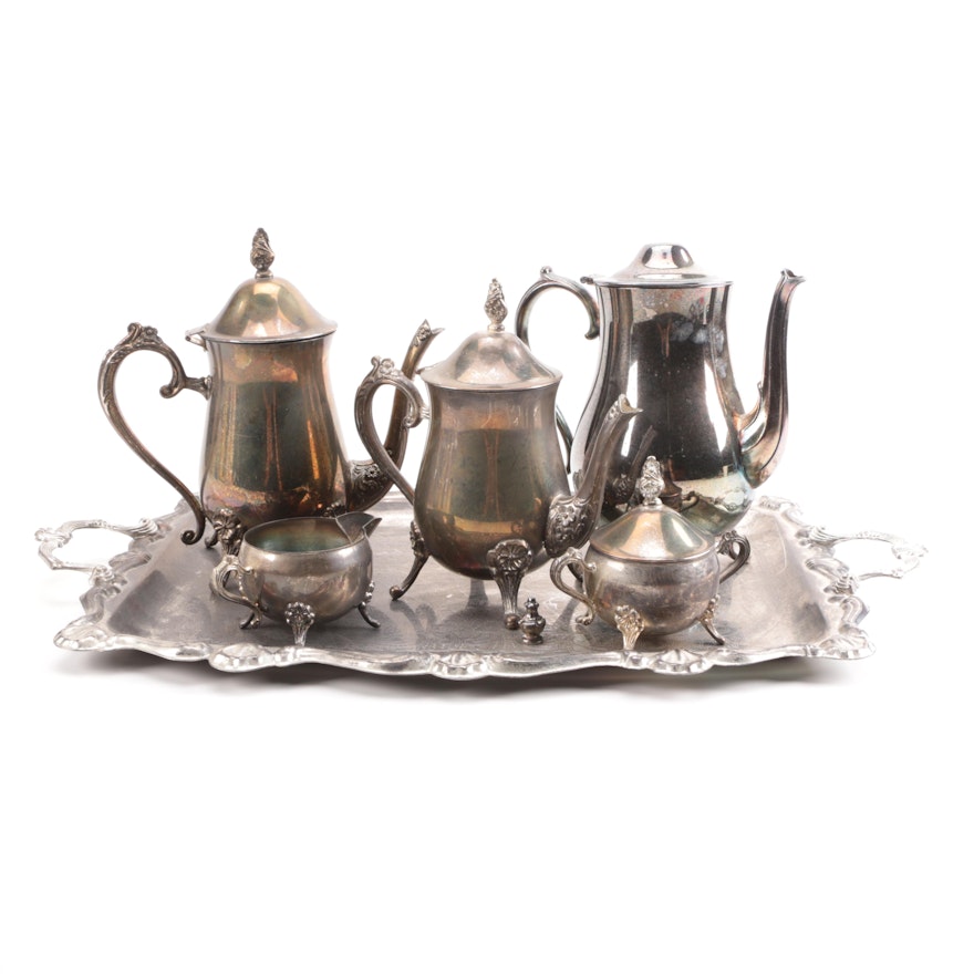 Assembled Plated Silver Tea and Coffee Service