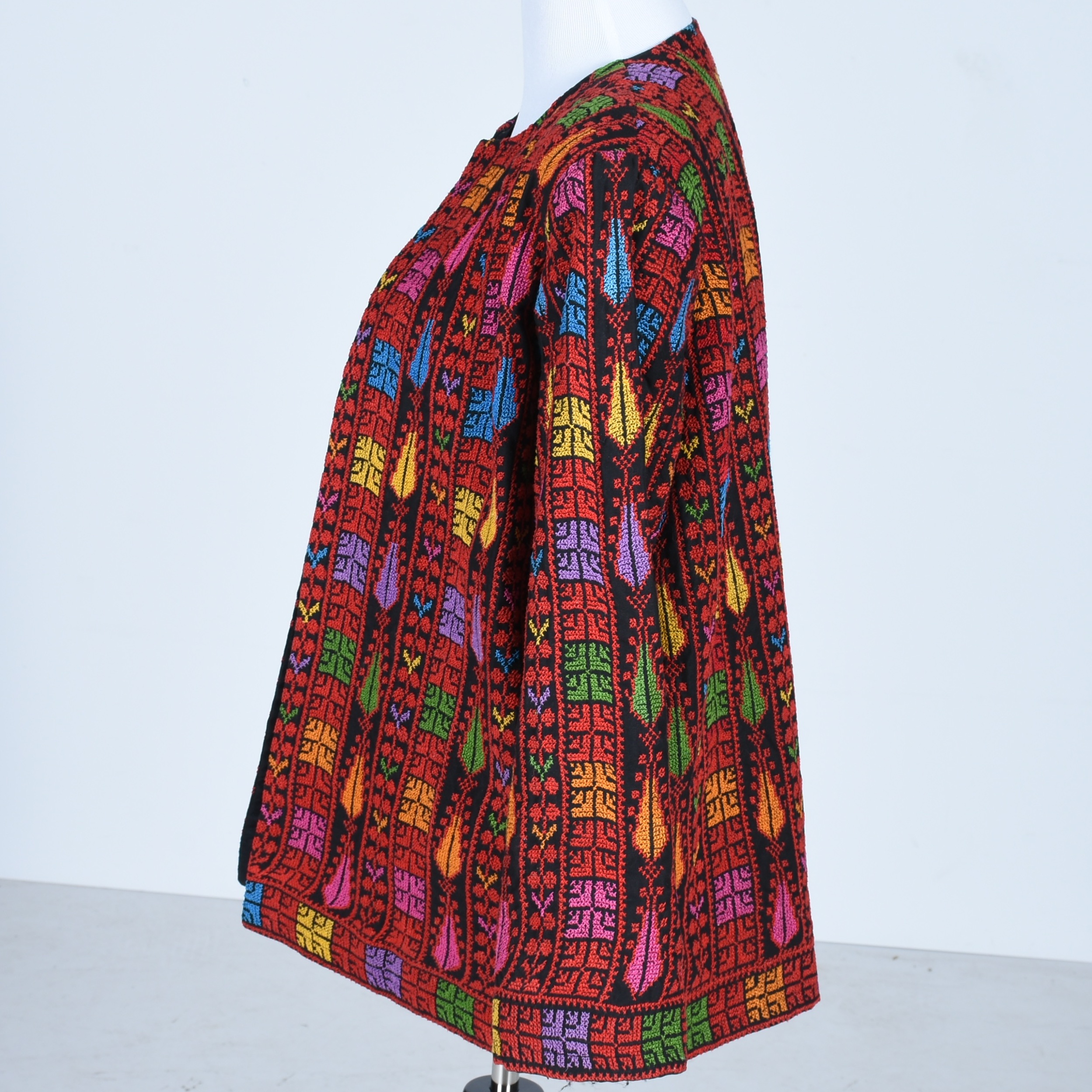 Palestinian Embroidered Coat Gifted to Arvella Schuller by Yasser Arafat (1929-2004)