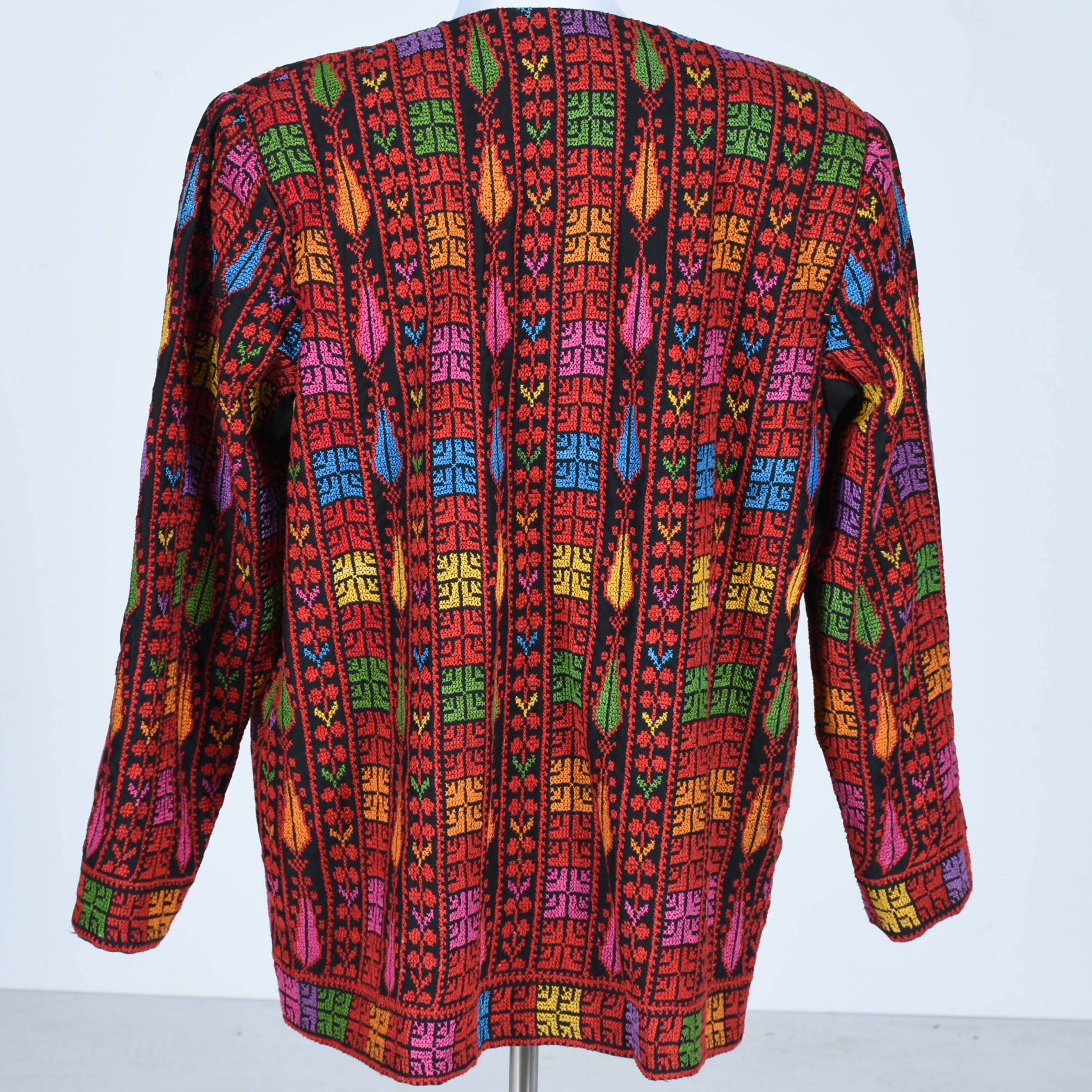 Palestinian Embroidered Coat Gifted to Arvella Schuller by Yasser Arafat (1929-2004)