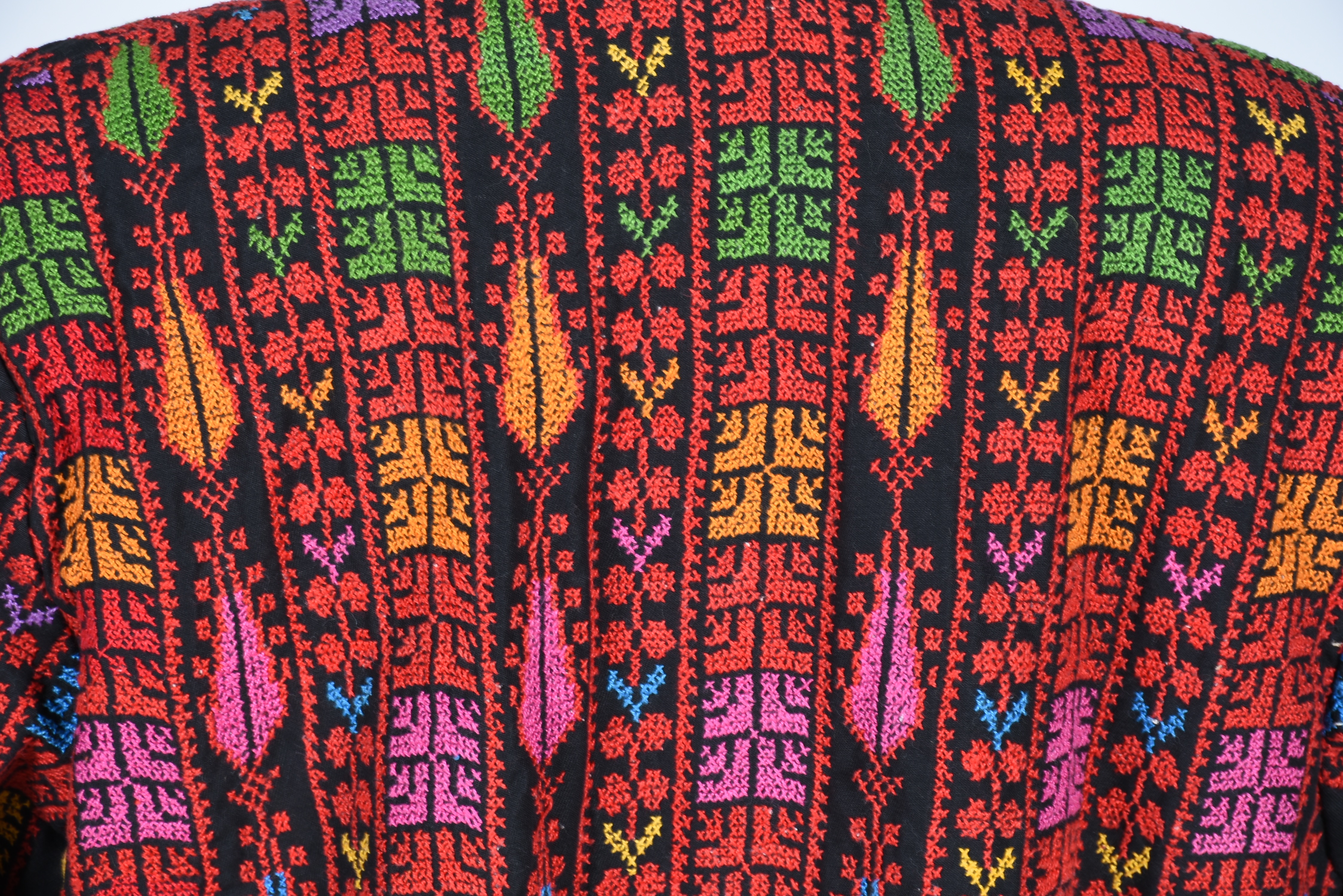 Palestinian Embroidered Coat Gifted to Arvella Schuller by Yasser Arafat (1929-2004)