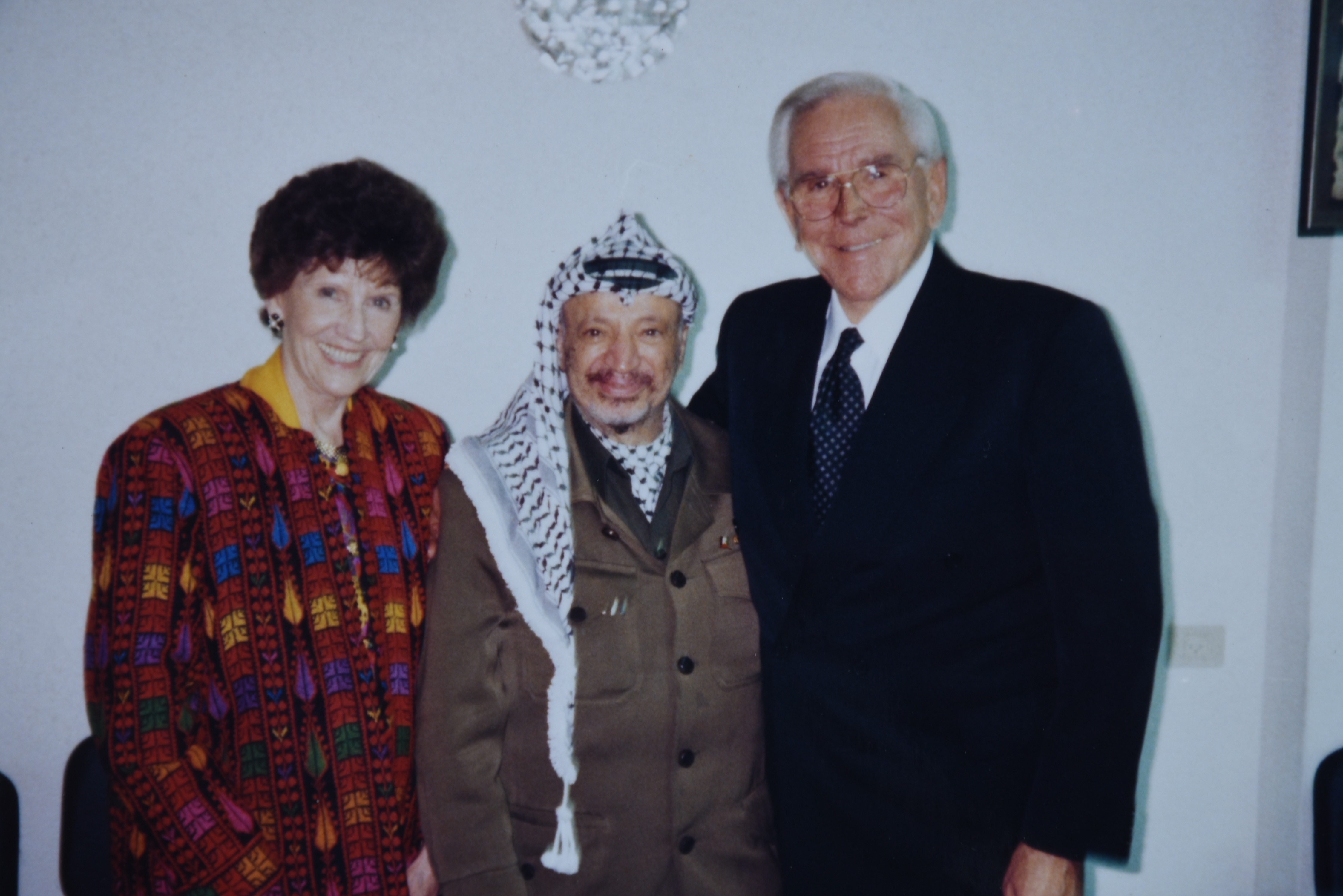 Palestinian Embroidered Coat Gifted to Arvella Schuller by Yasser Arafat (1929-2004)