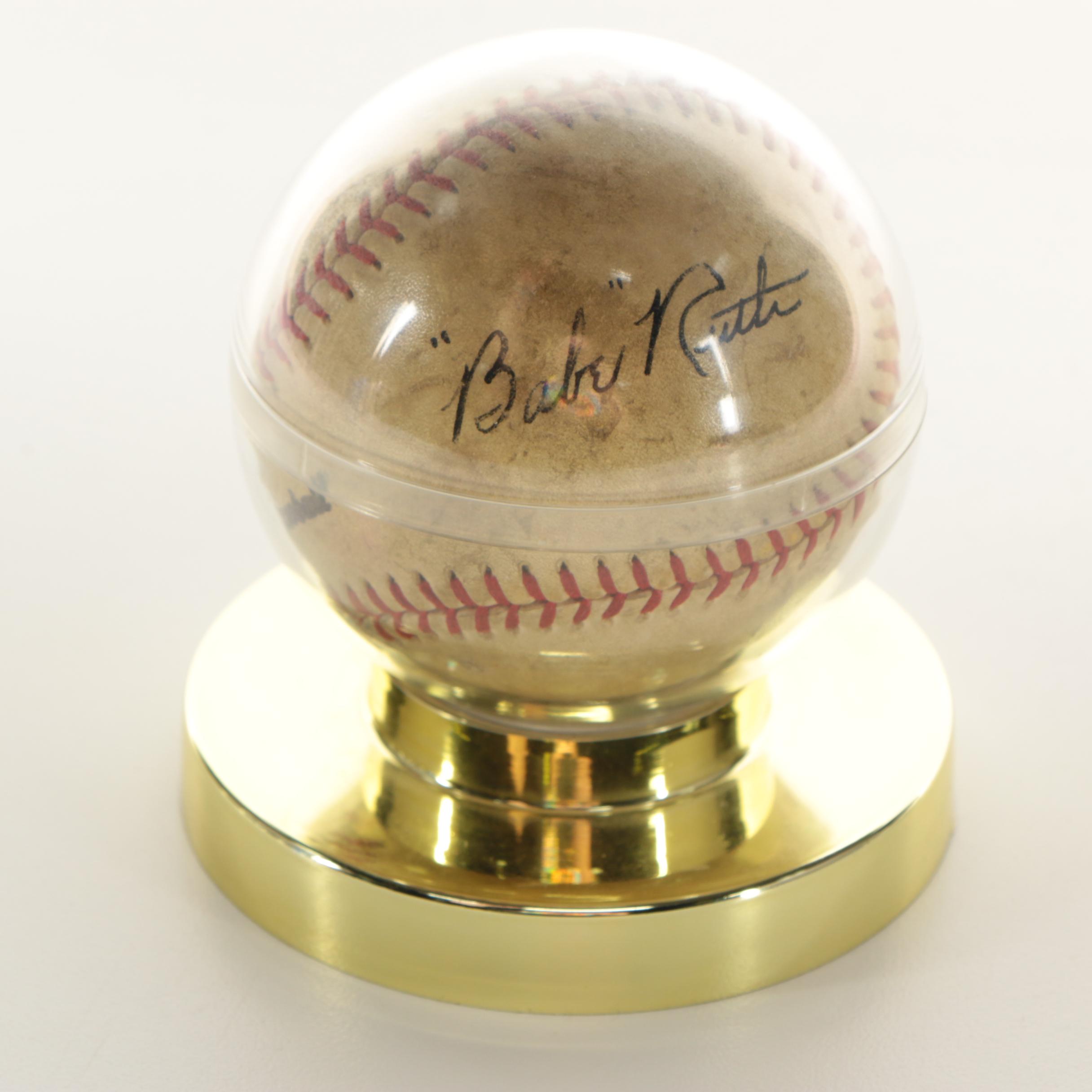 Secretarial Signed Babe Ruth Baseball