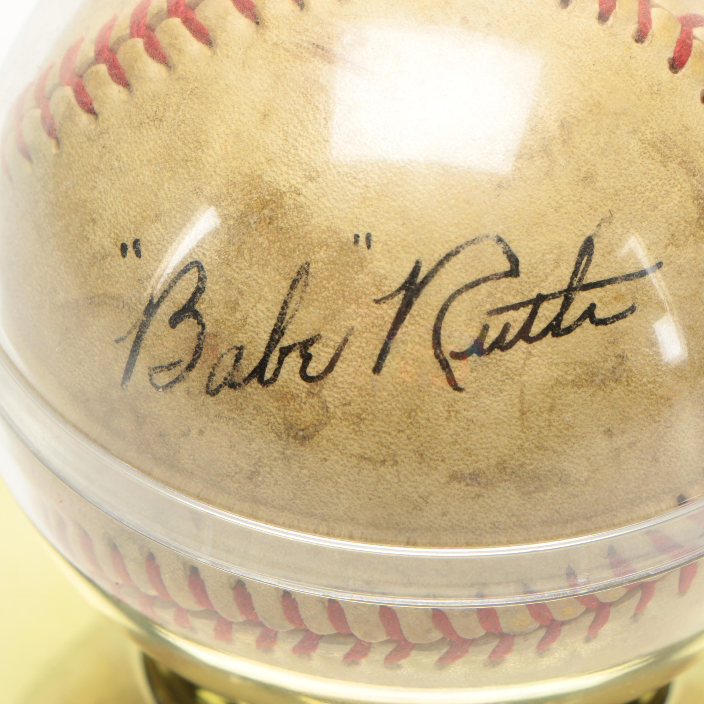 Secretarial Signed Babe Ruth Baseball