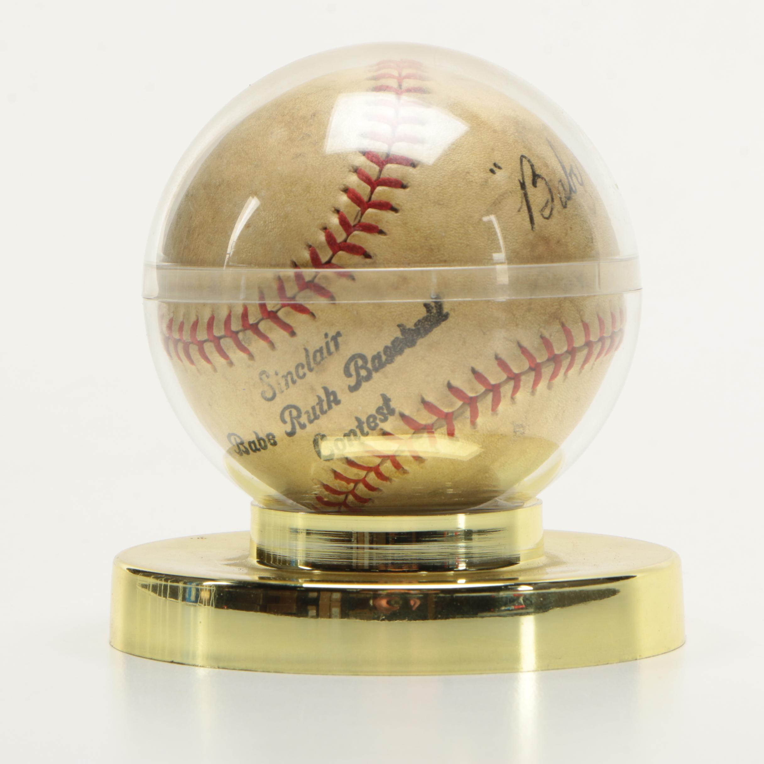 Secretarial Signed Babe Ruth Baseball