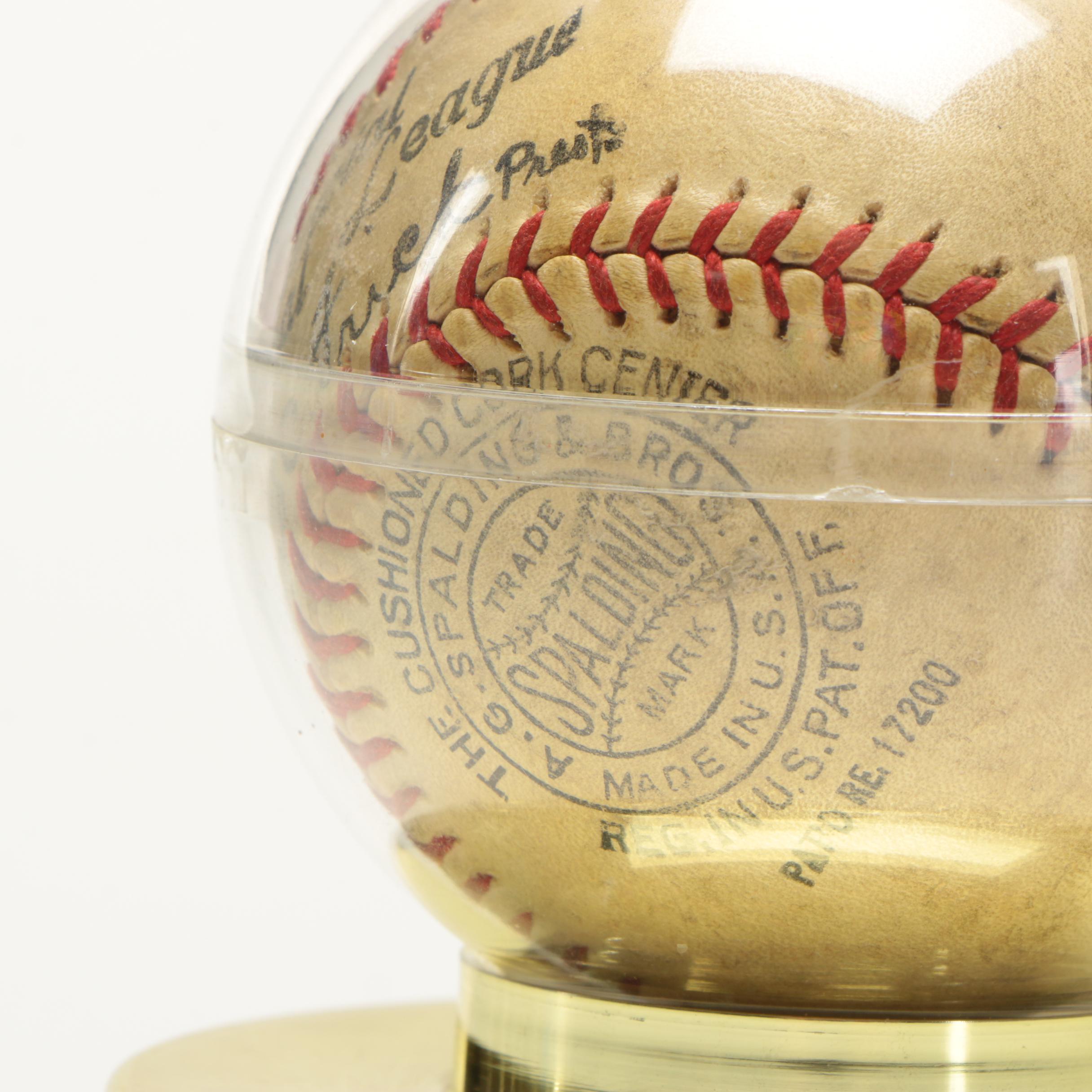 Secretarial Signed Babe Ruth Baseball