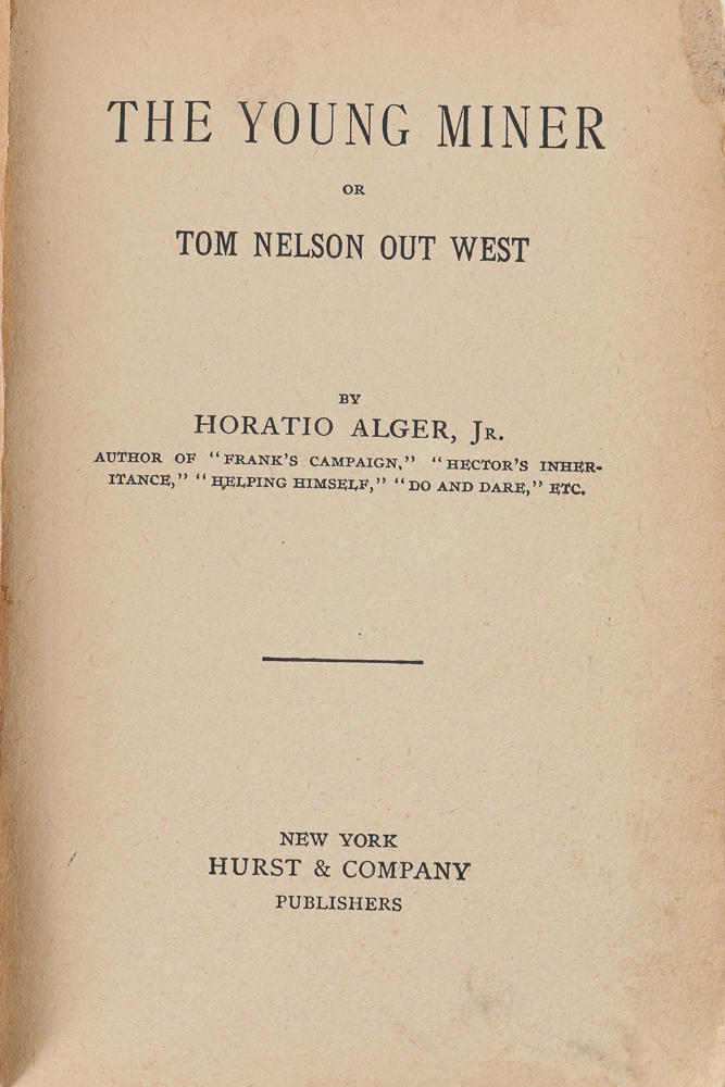 Horatio Alger Books From The Reverend Robert Schuller's Library