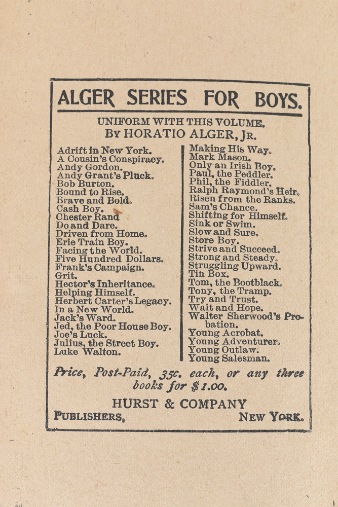 Horatio Alger Books From The Reverend Robert Schuller's Library