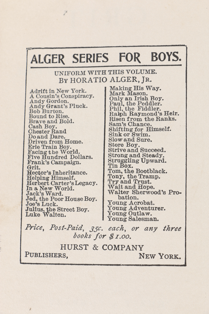 Horatio Alger Books From The Reverend Robert Schuller's Library