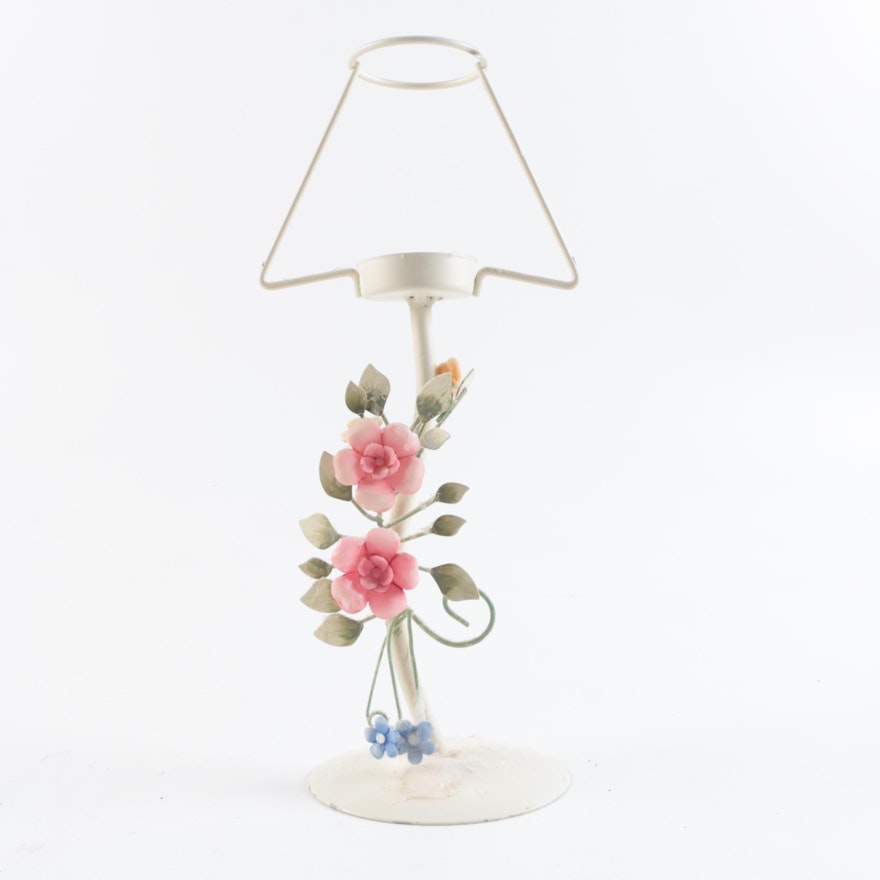 Floral Metal Candle Stand