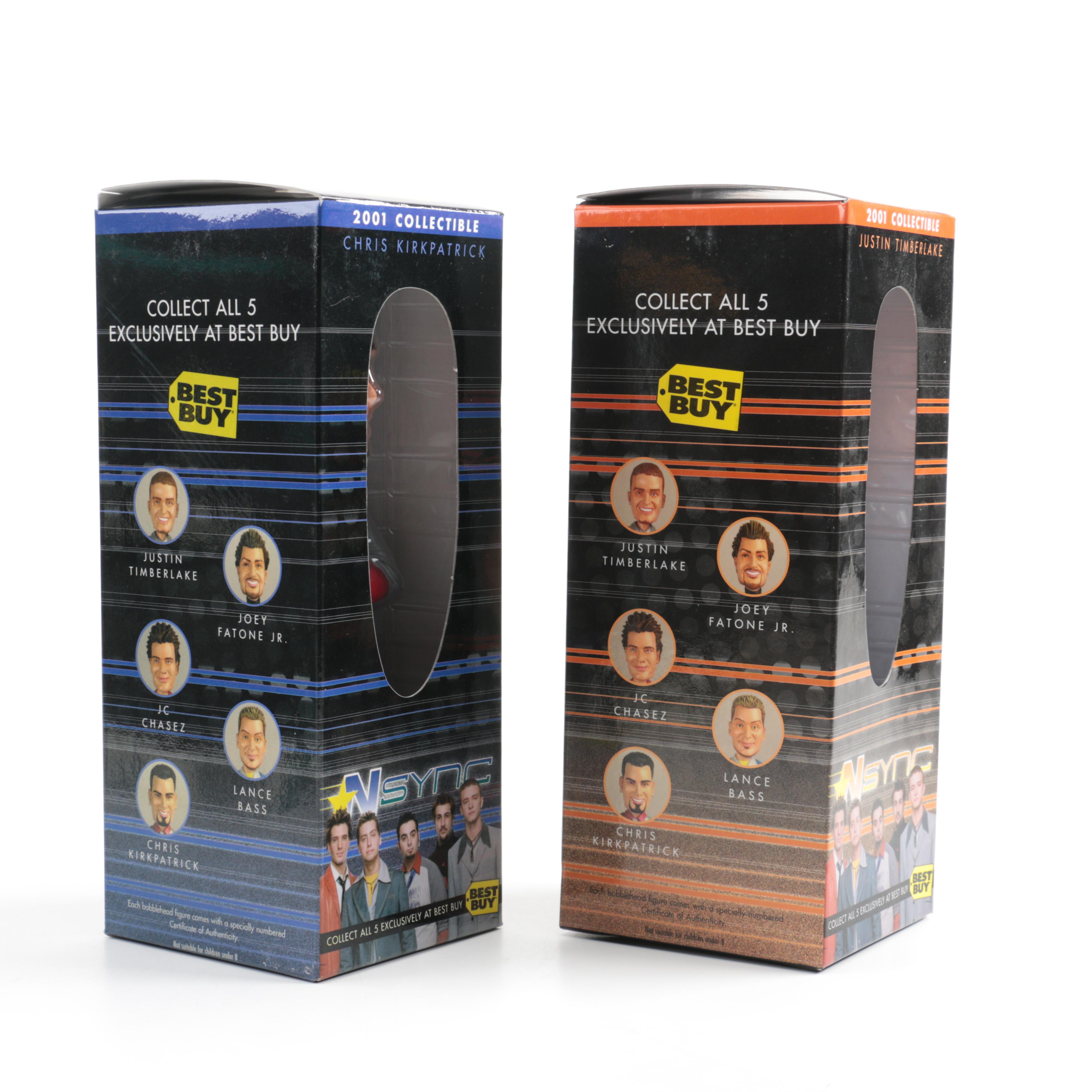 Circa 2001 Best Buy Children's Foundation *NSYNC Bobblehead Figures