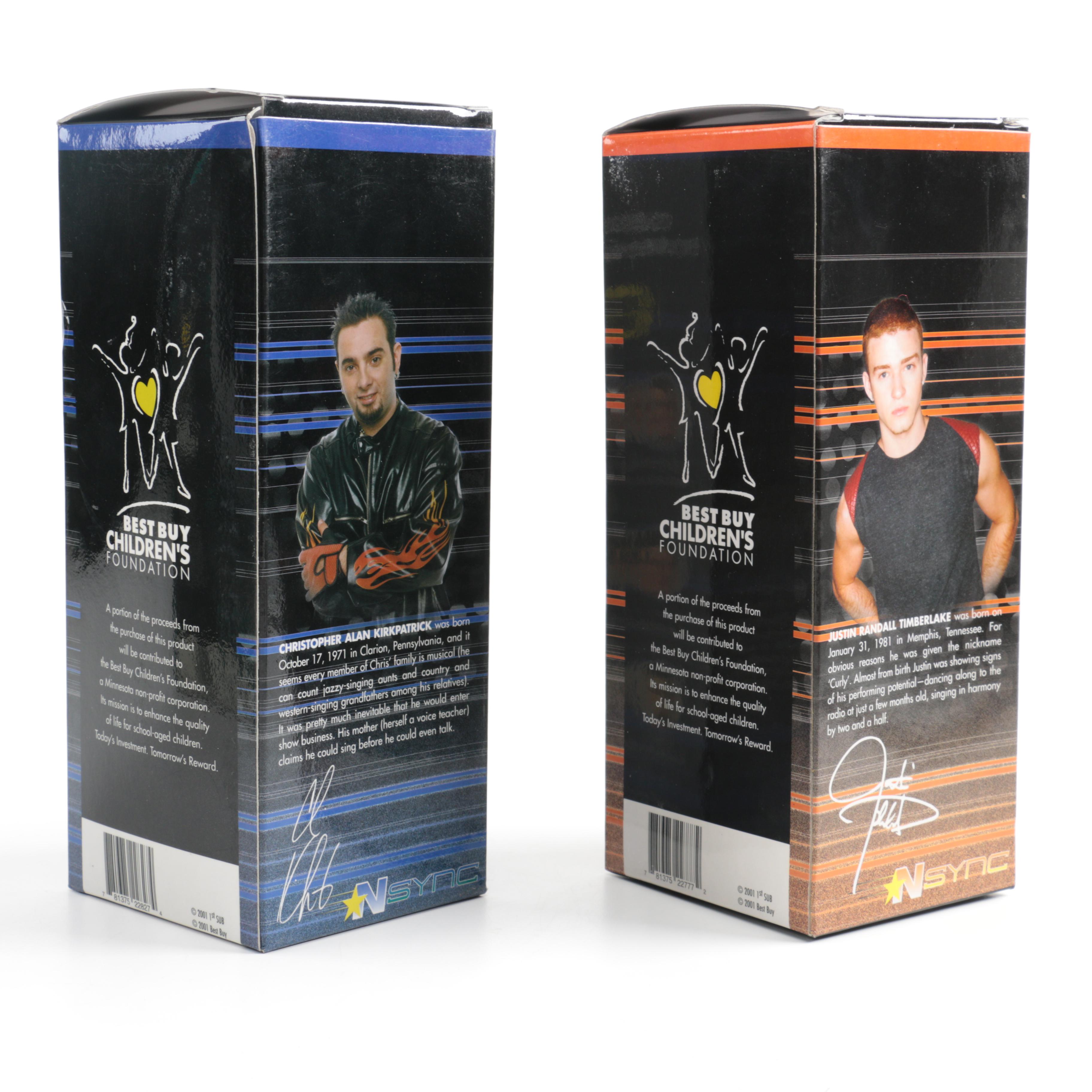 Circa 2001 Best Buy Children's Foundation *NSYNC Bobblehead Figures