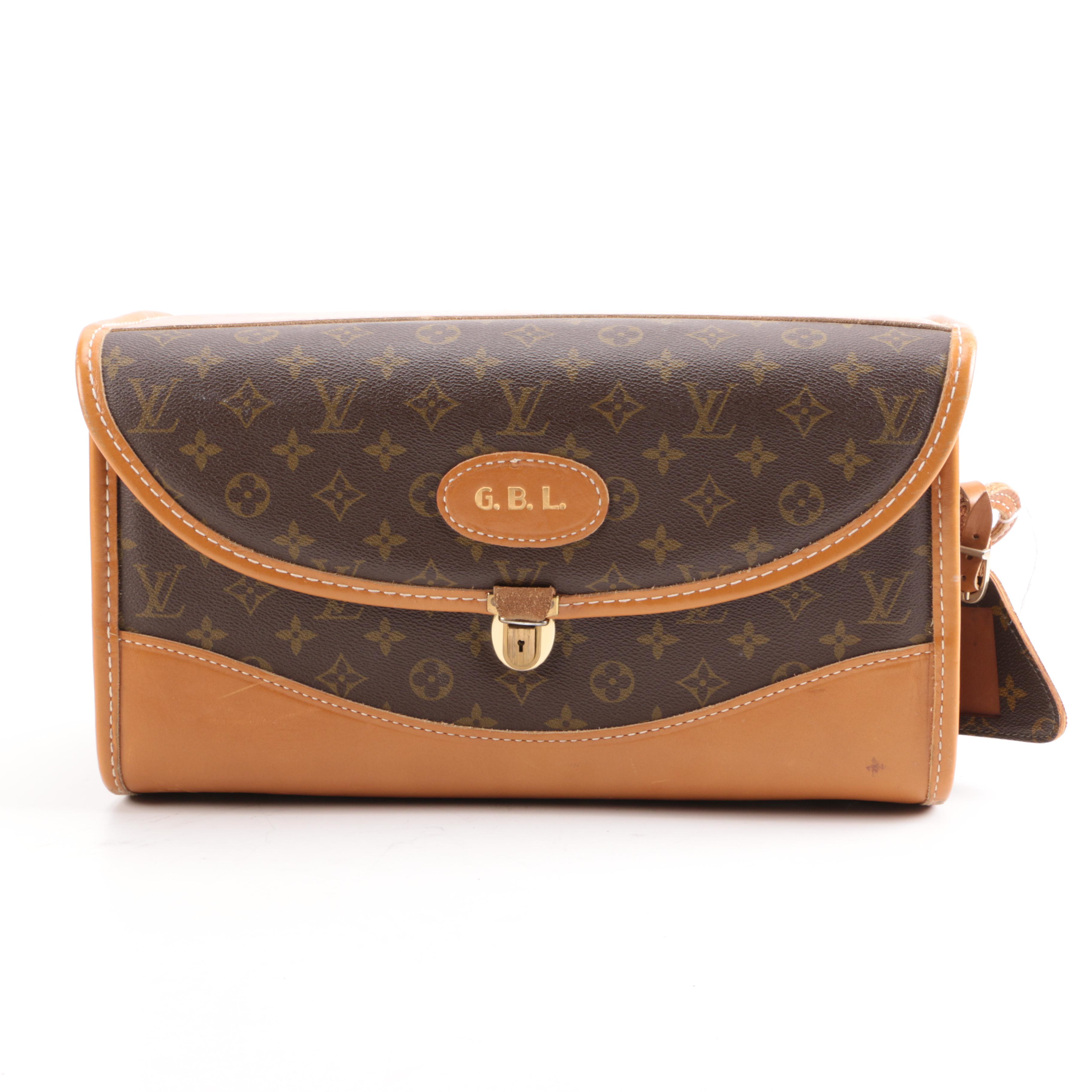 Vintage Louis Vuitton Coated Canvas Vanity Travel Bag