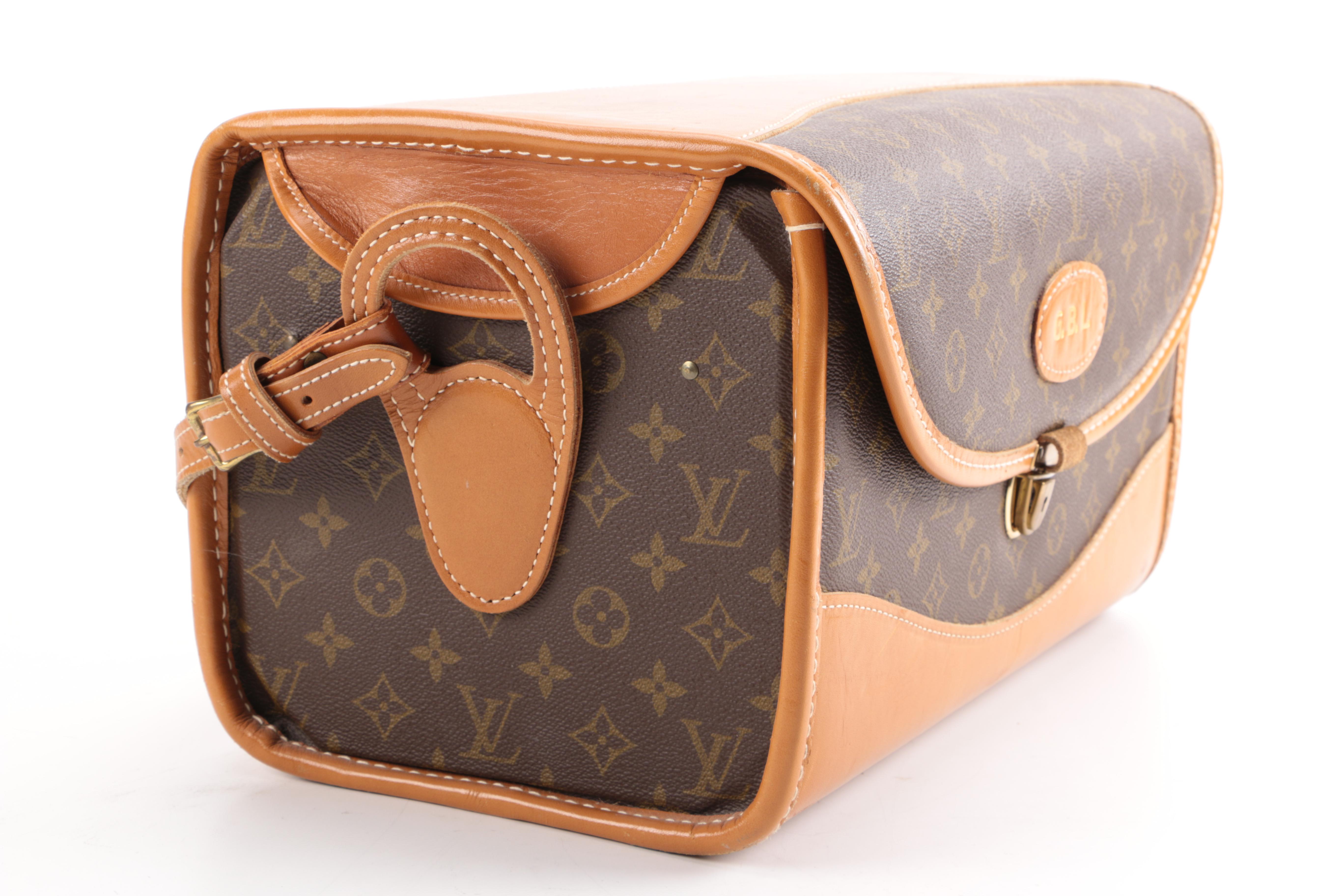 Vintage Louis Vuitton Coated Canvas Vanity Travel Bag