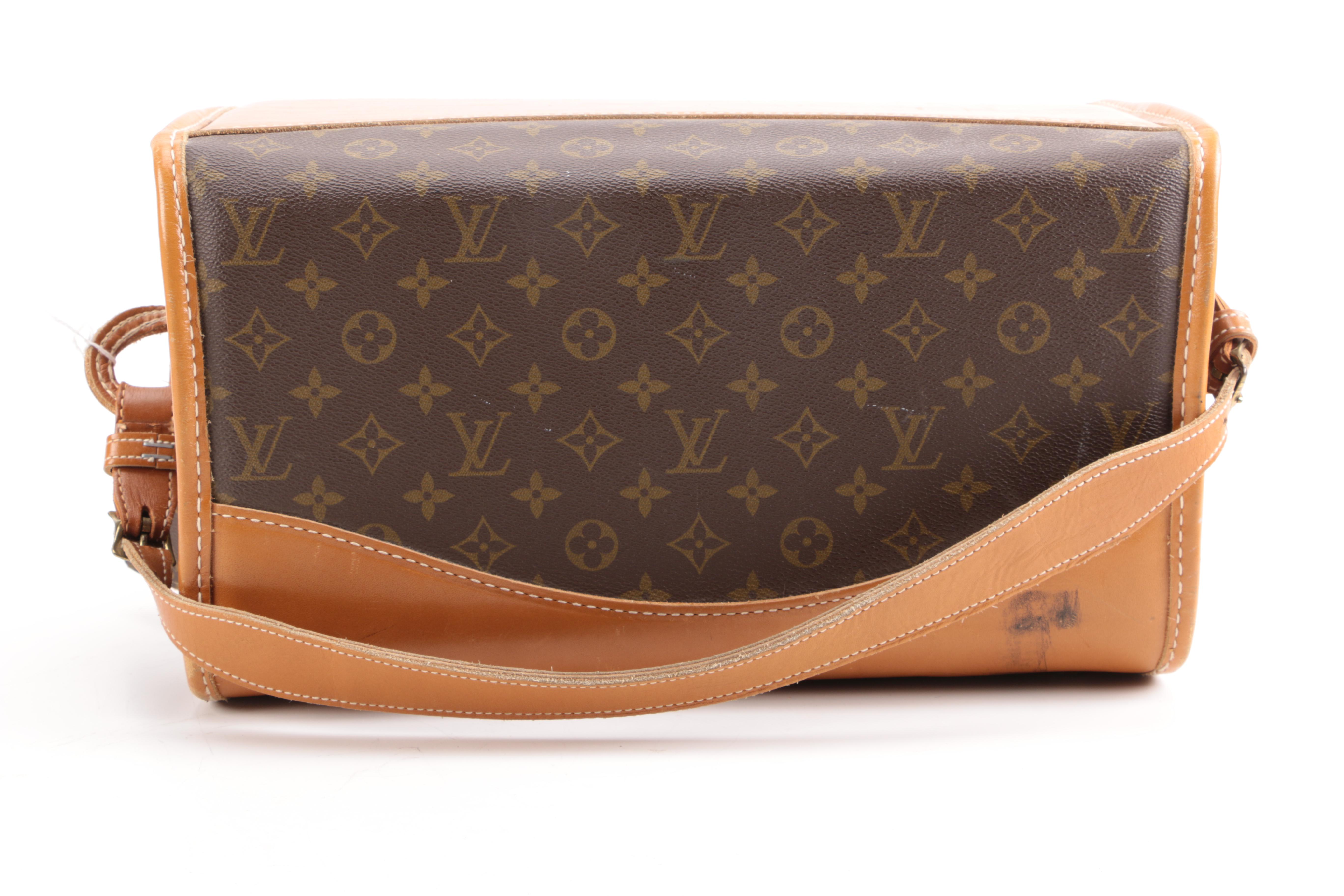 Vintage Louis Vuitton Coated Canvas Vanity Travel Bag