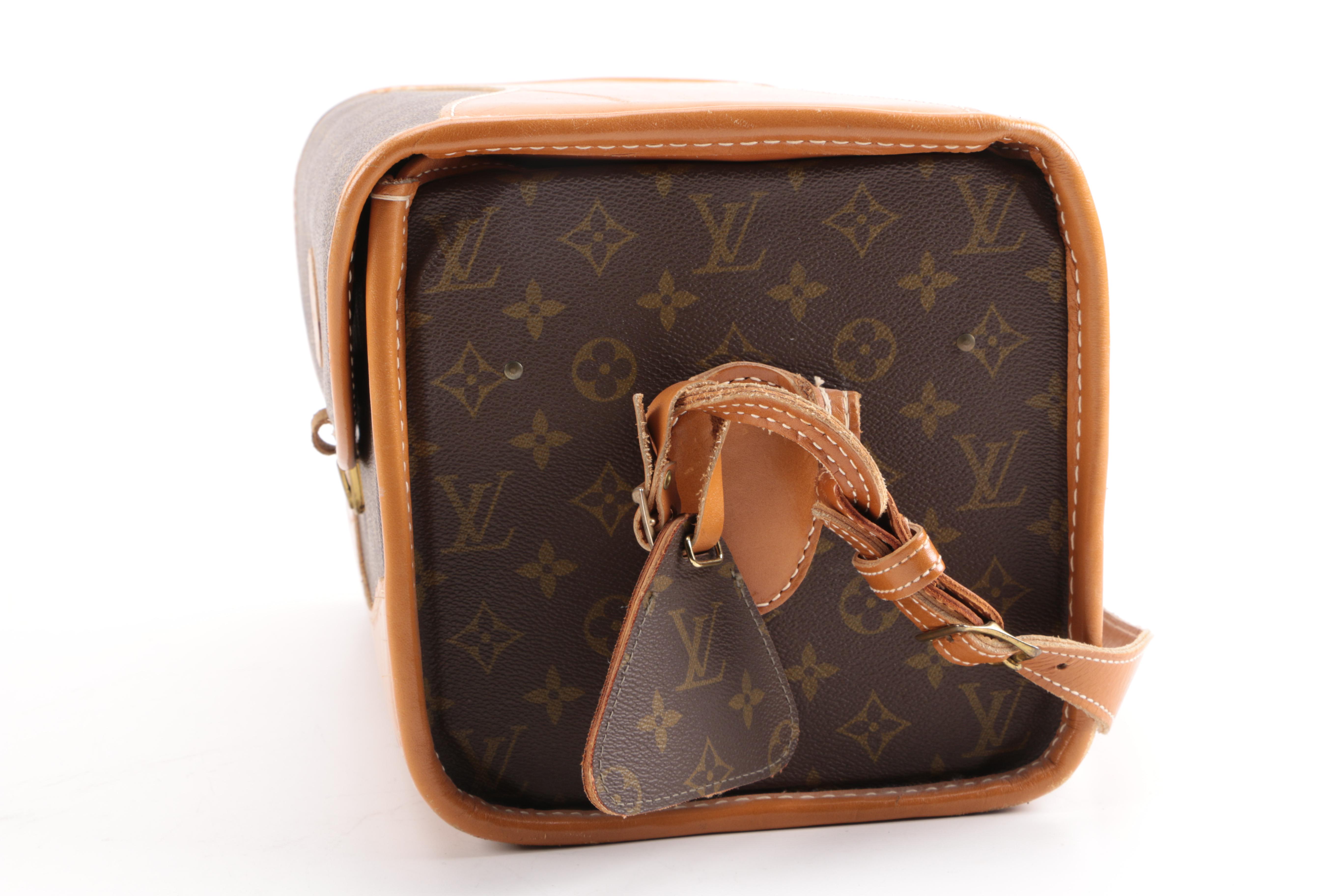 Vintage Louis Vuitton Coated Canvas Vanity Travel Bag