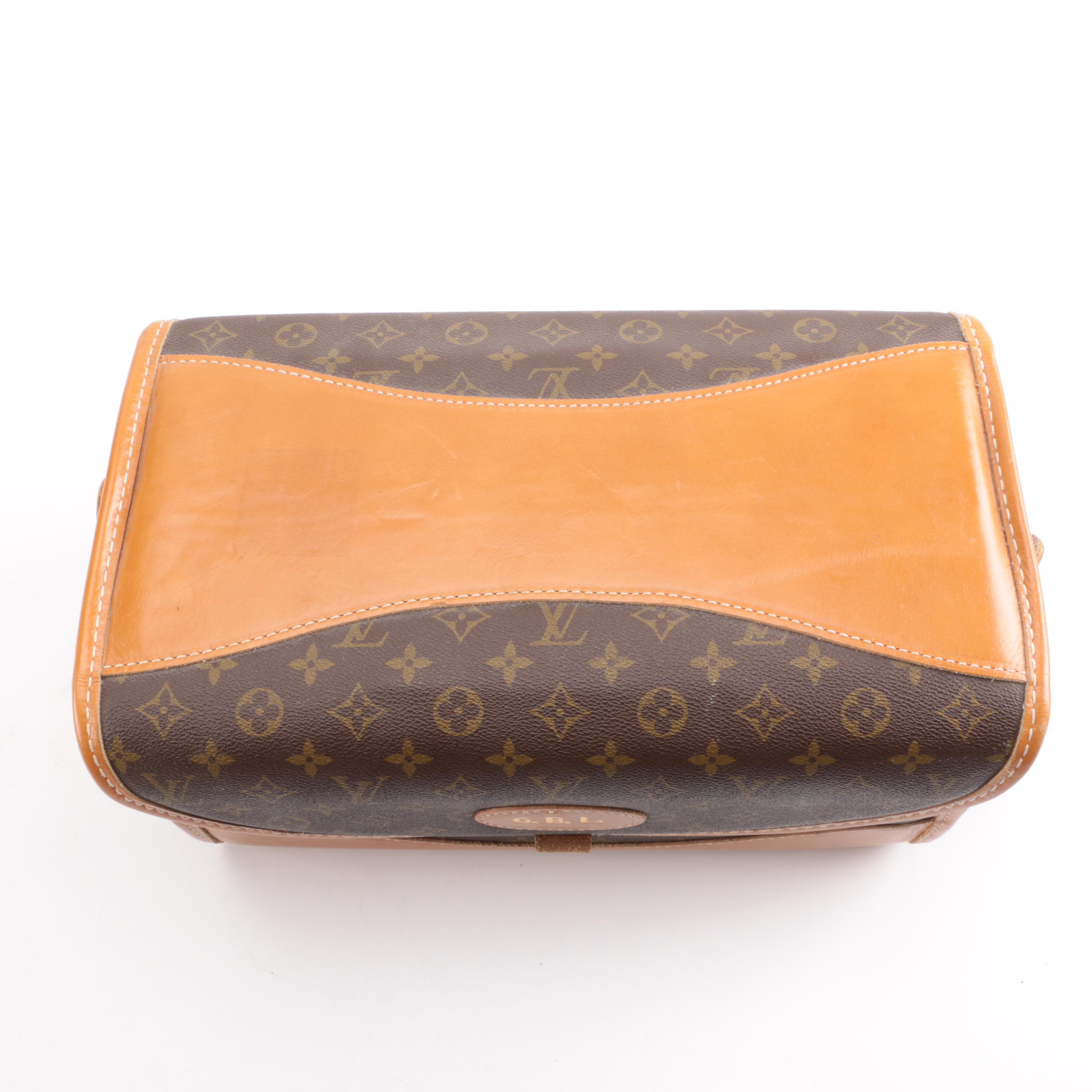 Vintage Louis Vuitton Coated Canvas Vanity Travel Bag